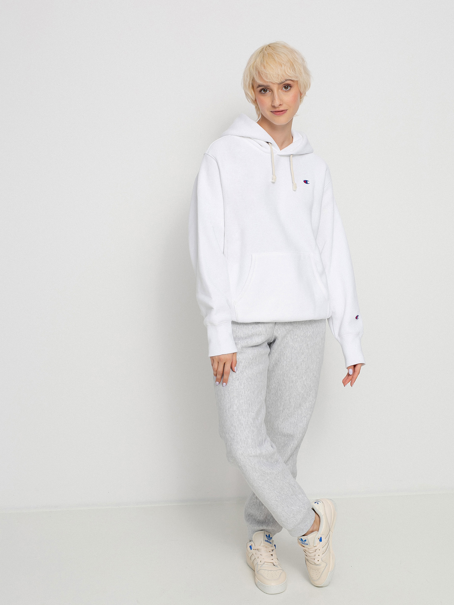 Champion Sweatshirt HD 114778 Kapucnis pulóver Wmn (wht)