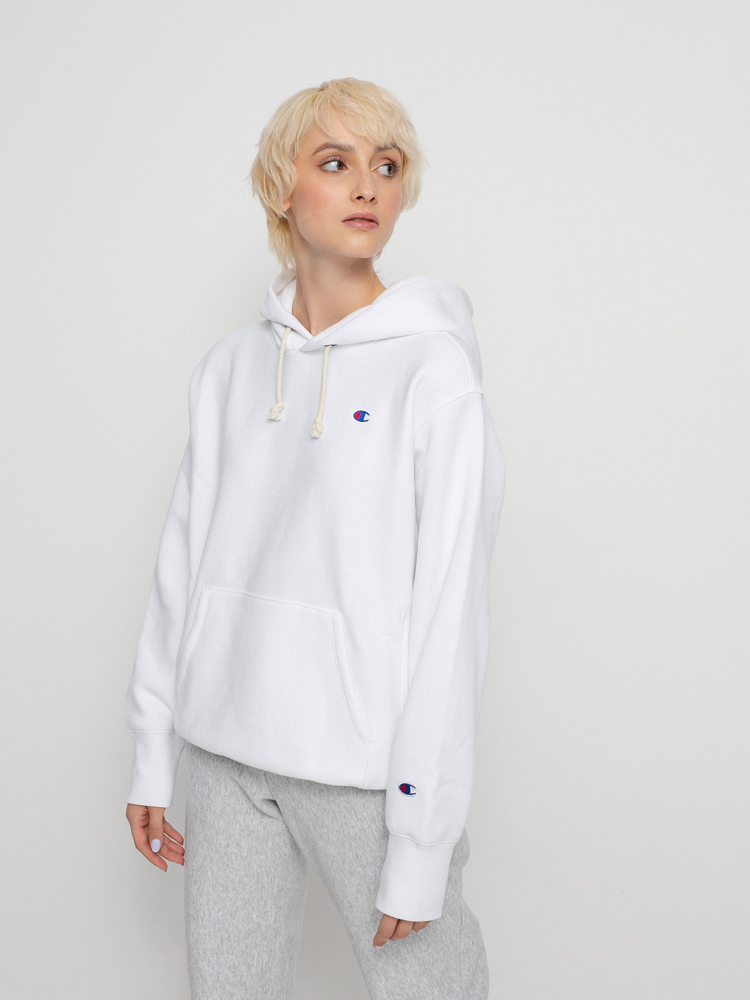 Champion Sweatshirt HD 114778 Kapucnis pulóver Wmn (wht)