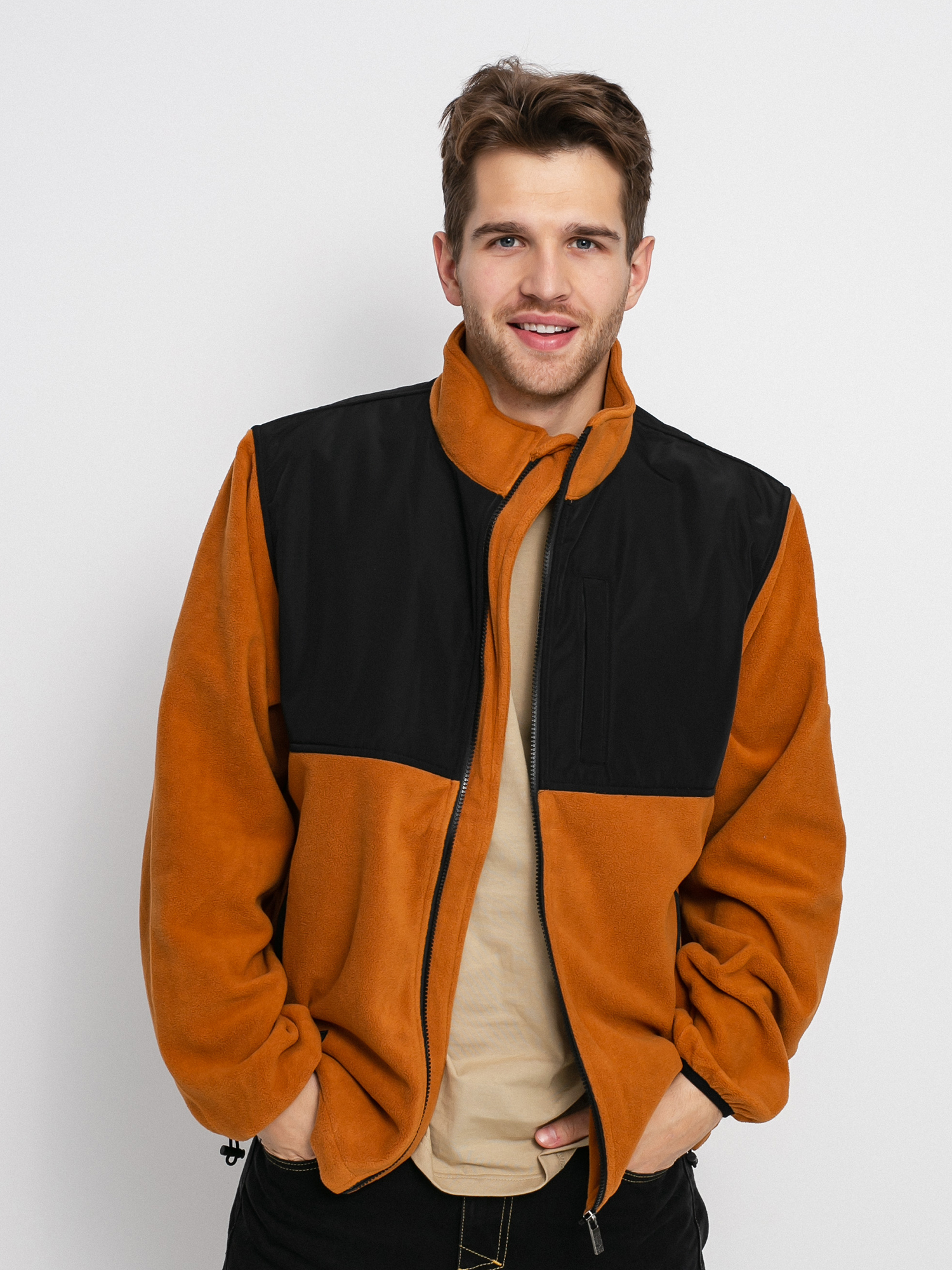 Férfi MassDnm Berg Polár pulóver (brown)