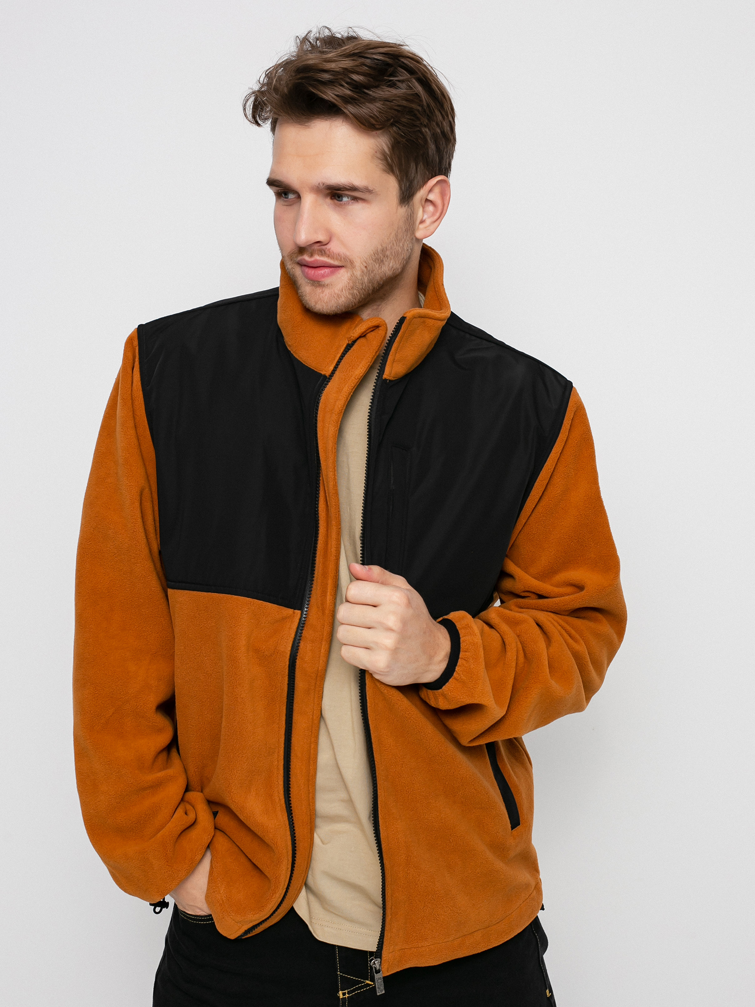 Férfi MassDnm Berg Polár pulóver (brown)