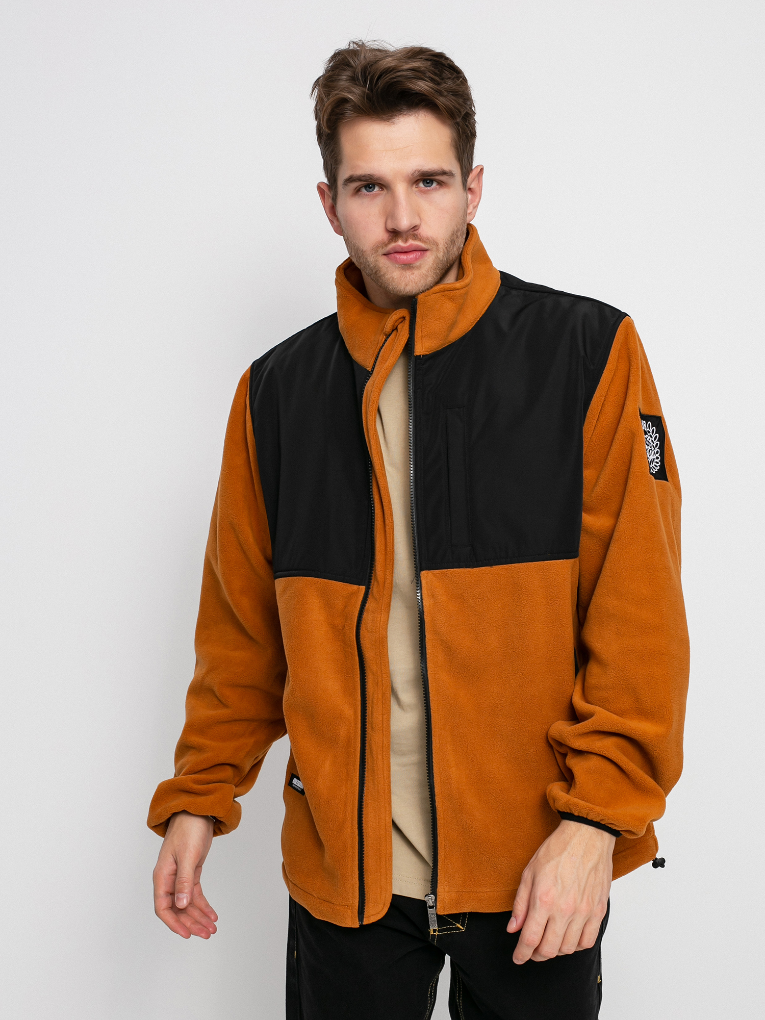 Férfi MassDnm Berg Polár pulóver (brown)