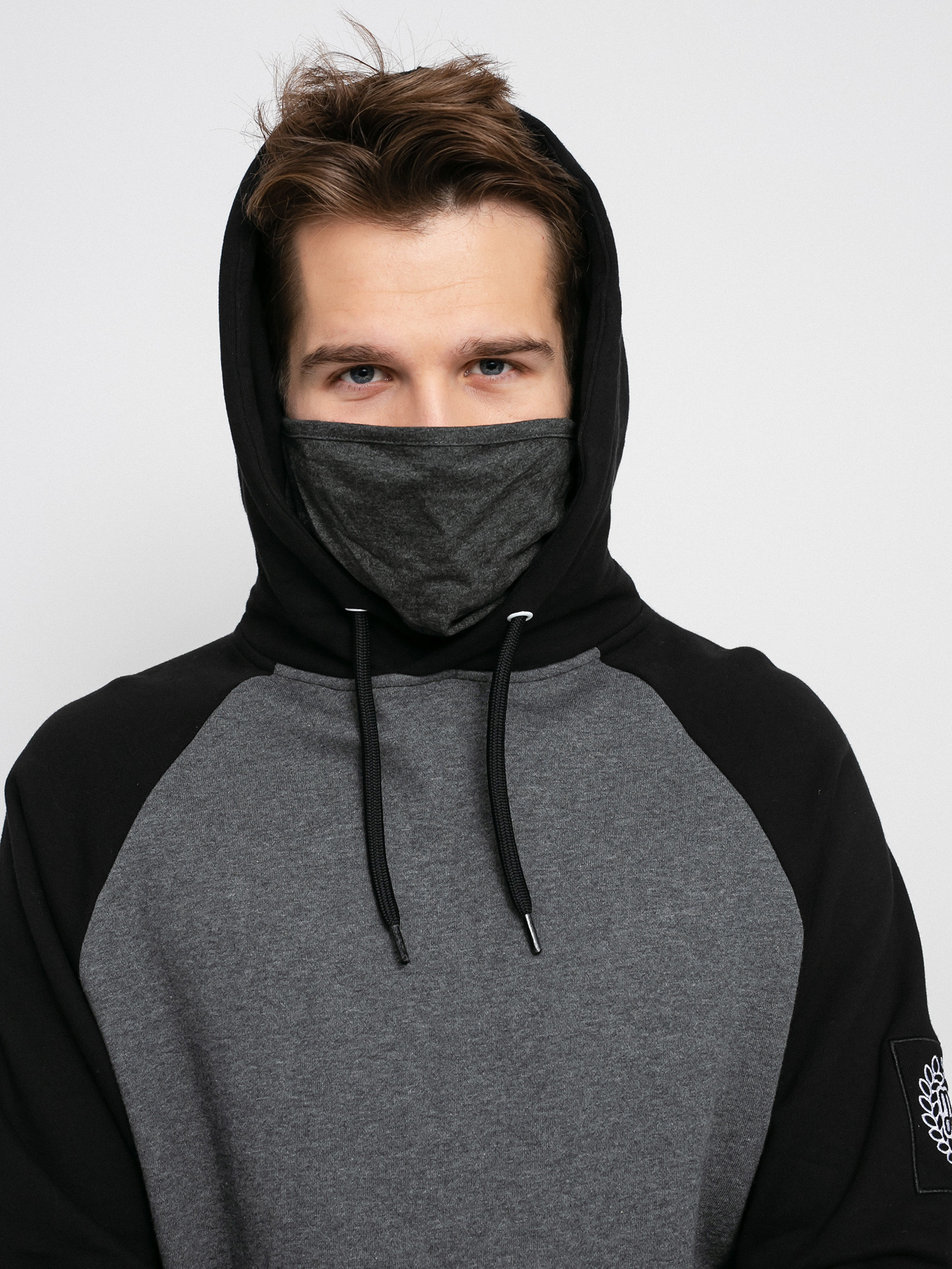 MassDnm Berg HD Kapucnis pulóver (black/grey heather)