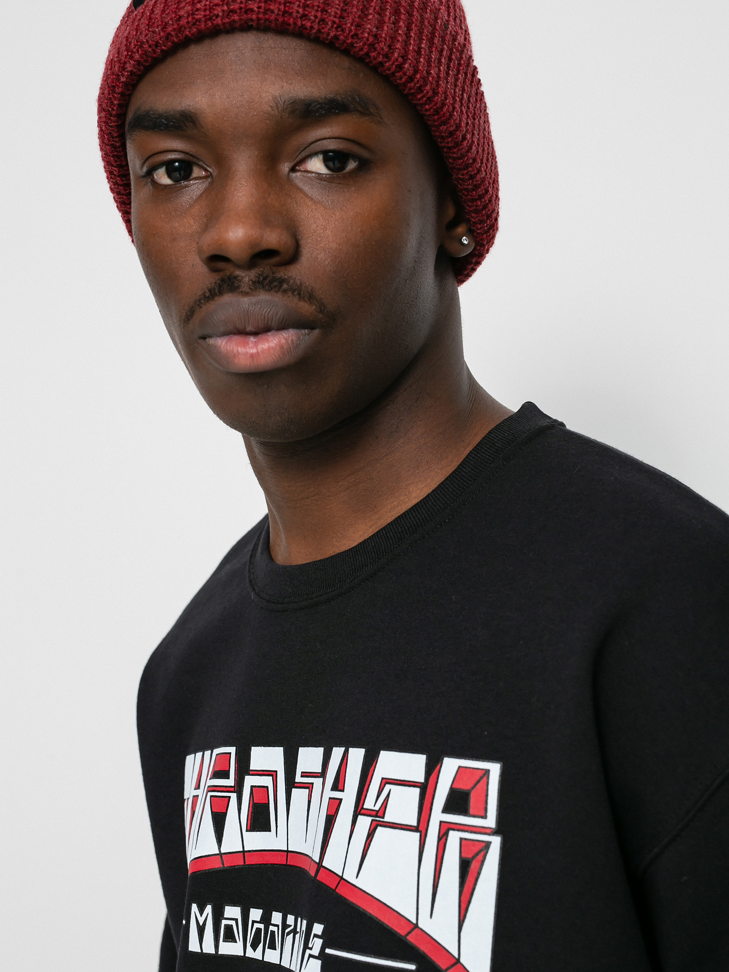 Thrasher Firme Logo Crew Pulóver (chocolate)