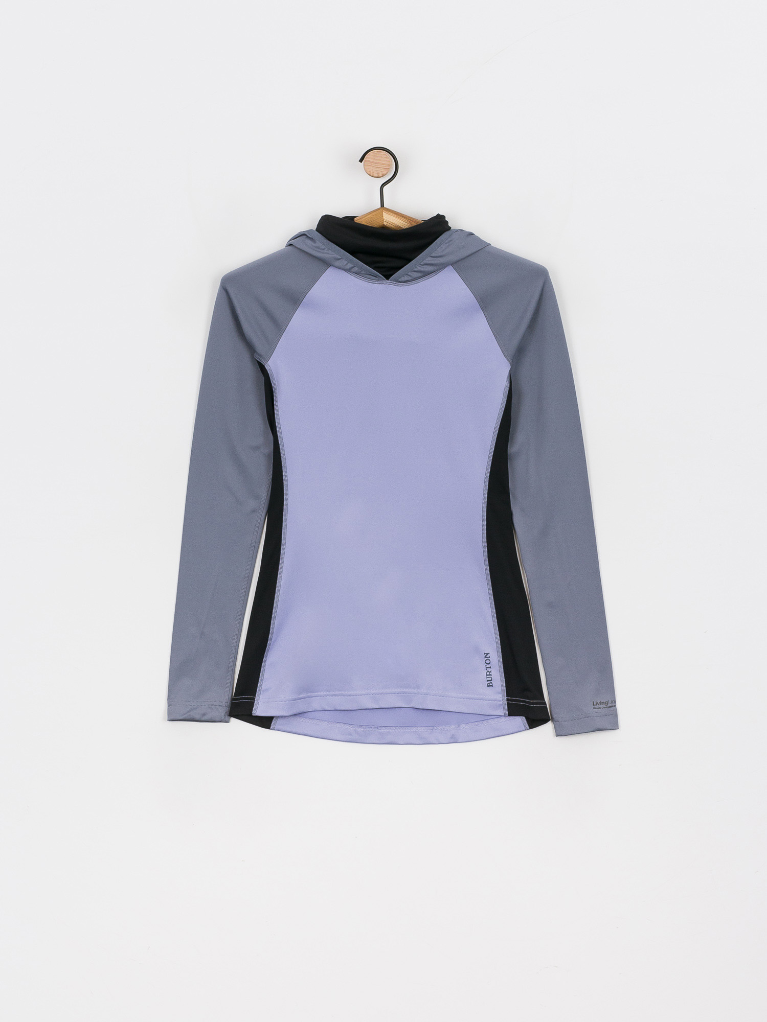 Női Burton Midweight X Base Layer Long Neck HD Hosszú ujjú thermo felső (folkstone gray/foxglove violet)
