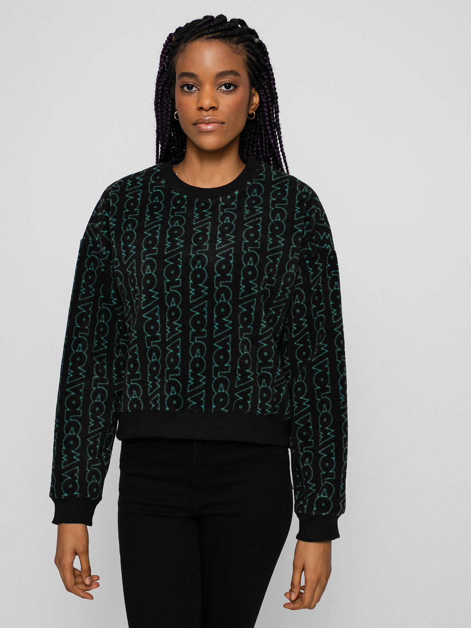 Volcom Error 76 Crew Pulóver Wmn (black)