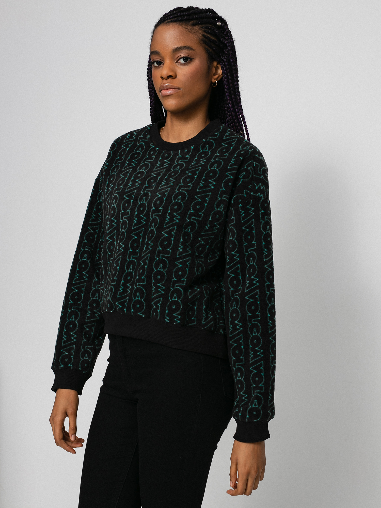 Volcom Error 76 Crew Pulóver Wmn (black)