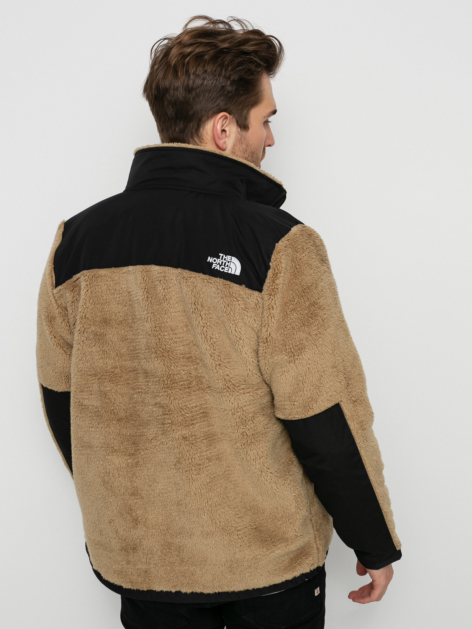 Férfi The North Face Black Box Denali Sherpa Polár pulóver (kelp tan)