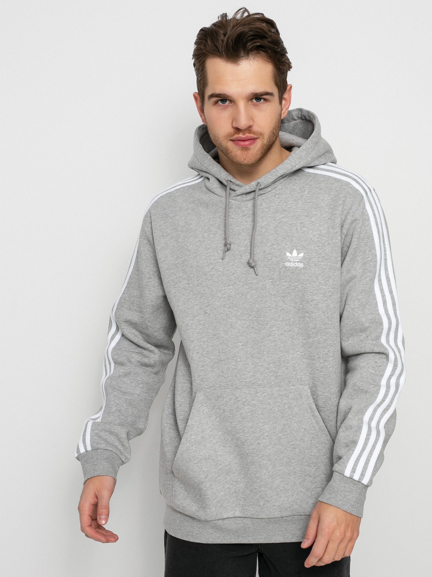 adidas Originals 3 Stripes HD Kapucnis pulóver (medium grey heather)