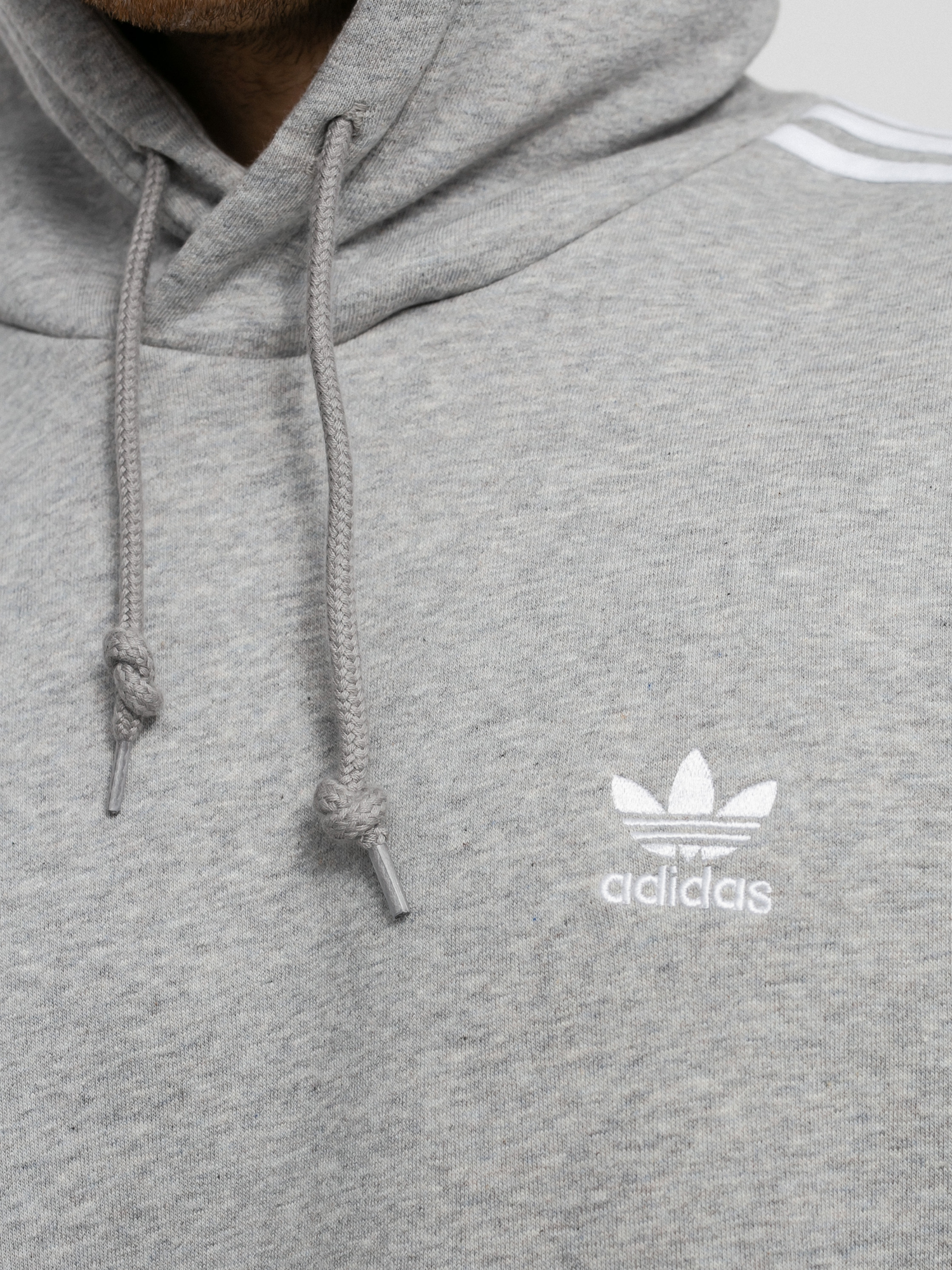 adidas Originals 3 Stripes HD Kapucnis pulóver (medium grey heather)