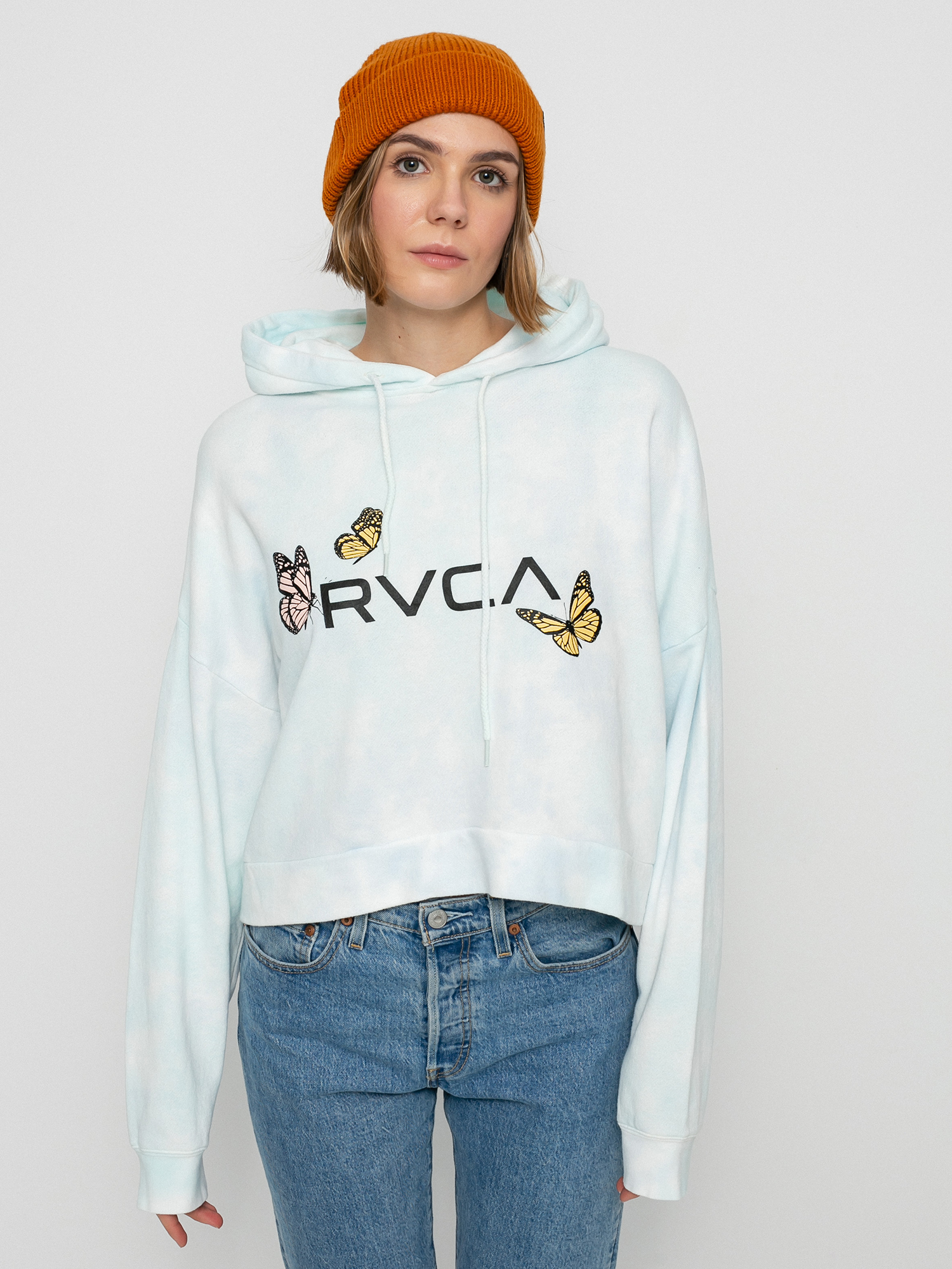 RVCA Big Rvca Venice HD Kapucnis pulóver Wmn (vintage white)