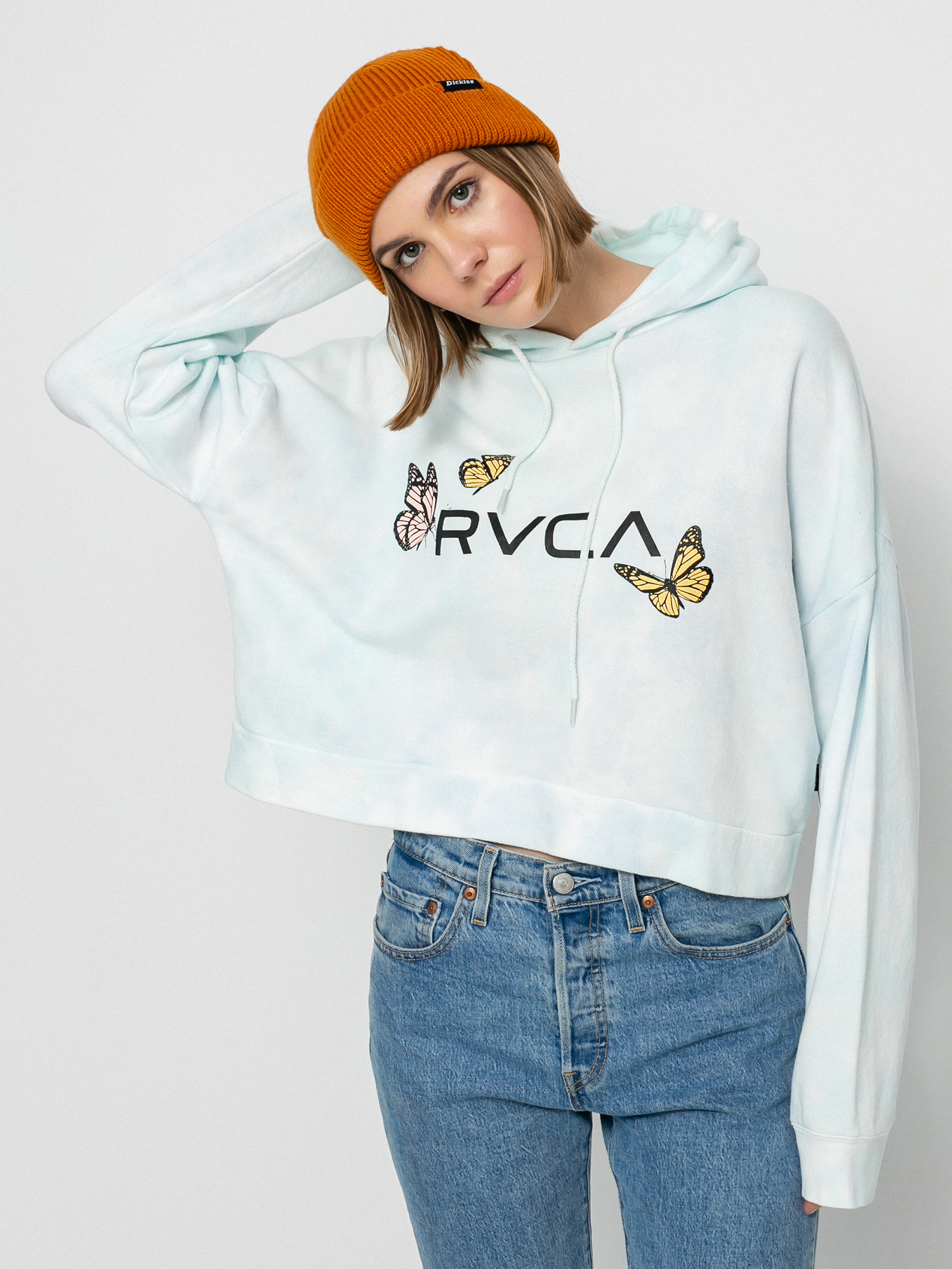 RVCA Big Rvca Venice HD Kapucnis pulóver Wmn (vintage white)