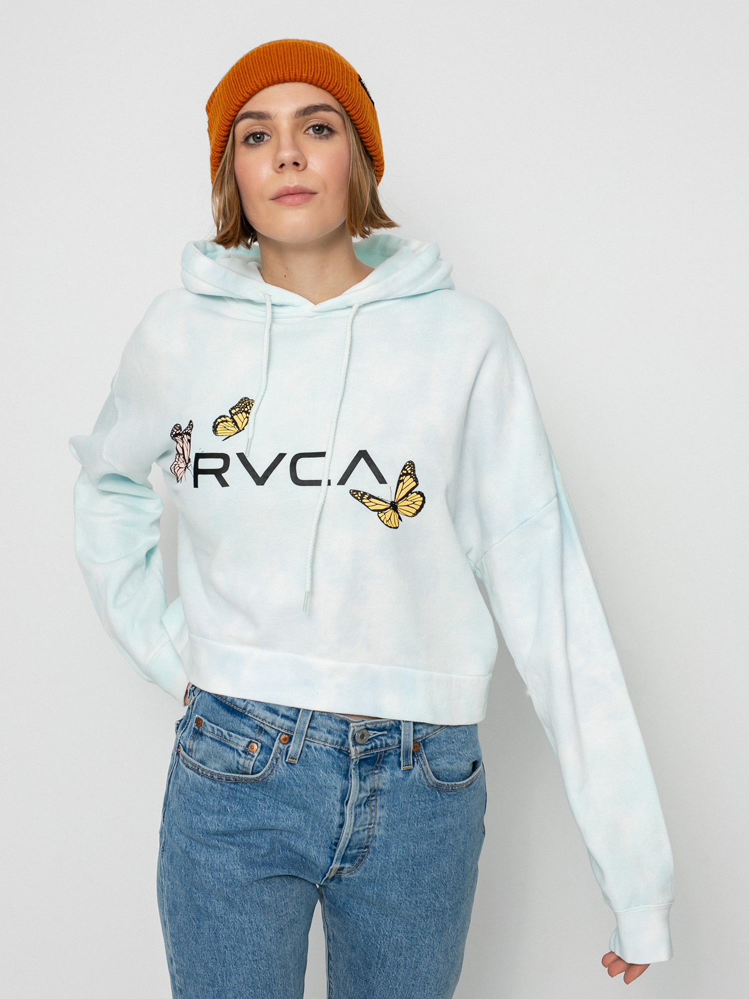 RVCA Big Rvca Venice HD Kapucnis pulóver Wmn (vintage white)