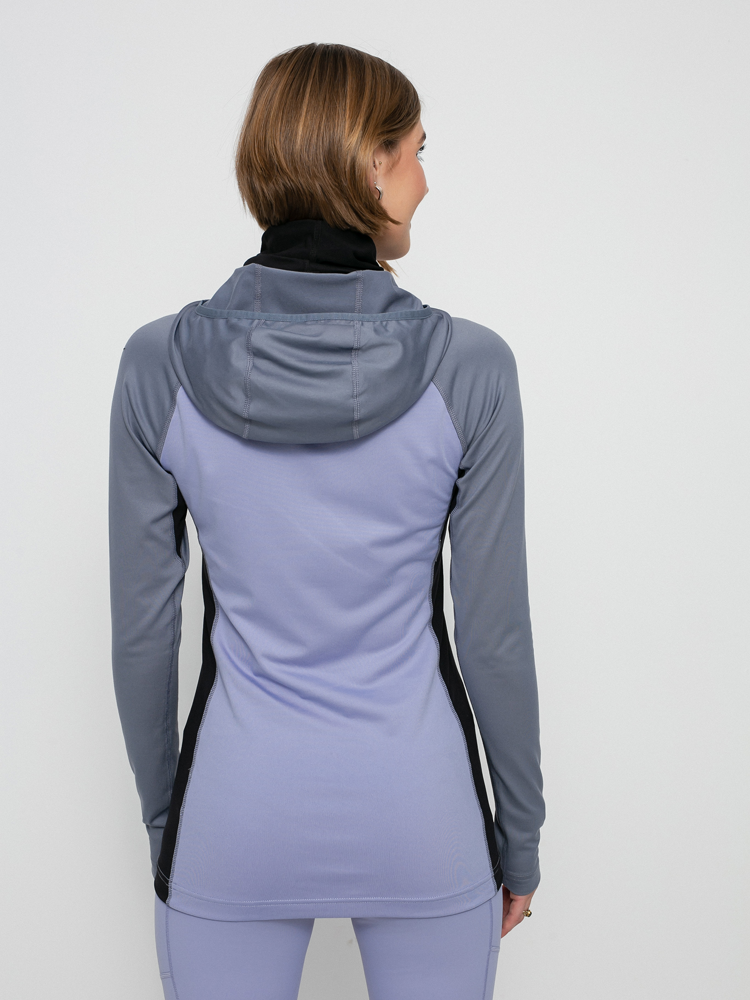 Női Burton Midweight X Base Layer Long Neck HD Hosszú ujjú thermo felső (folkstone gray/foxglove violet)