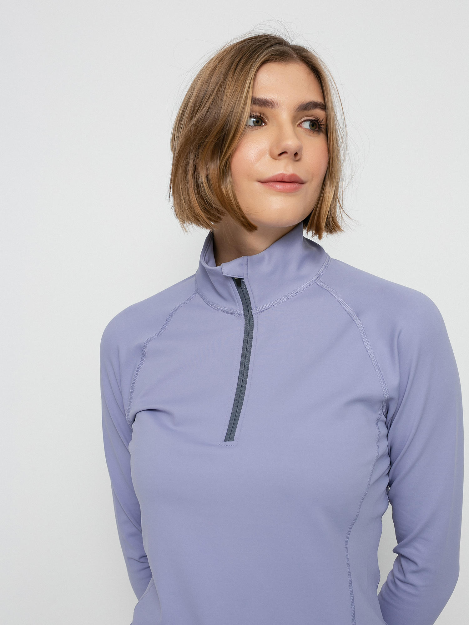 Női Burton Heavyweight X Base Layer Quarter Zip Hosszú ujjú thermo felső (foxglove violet)