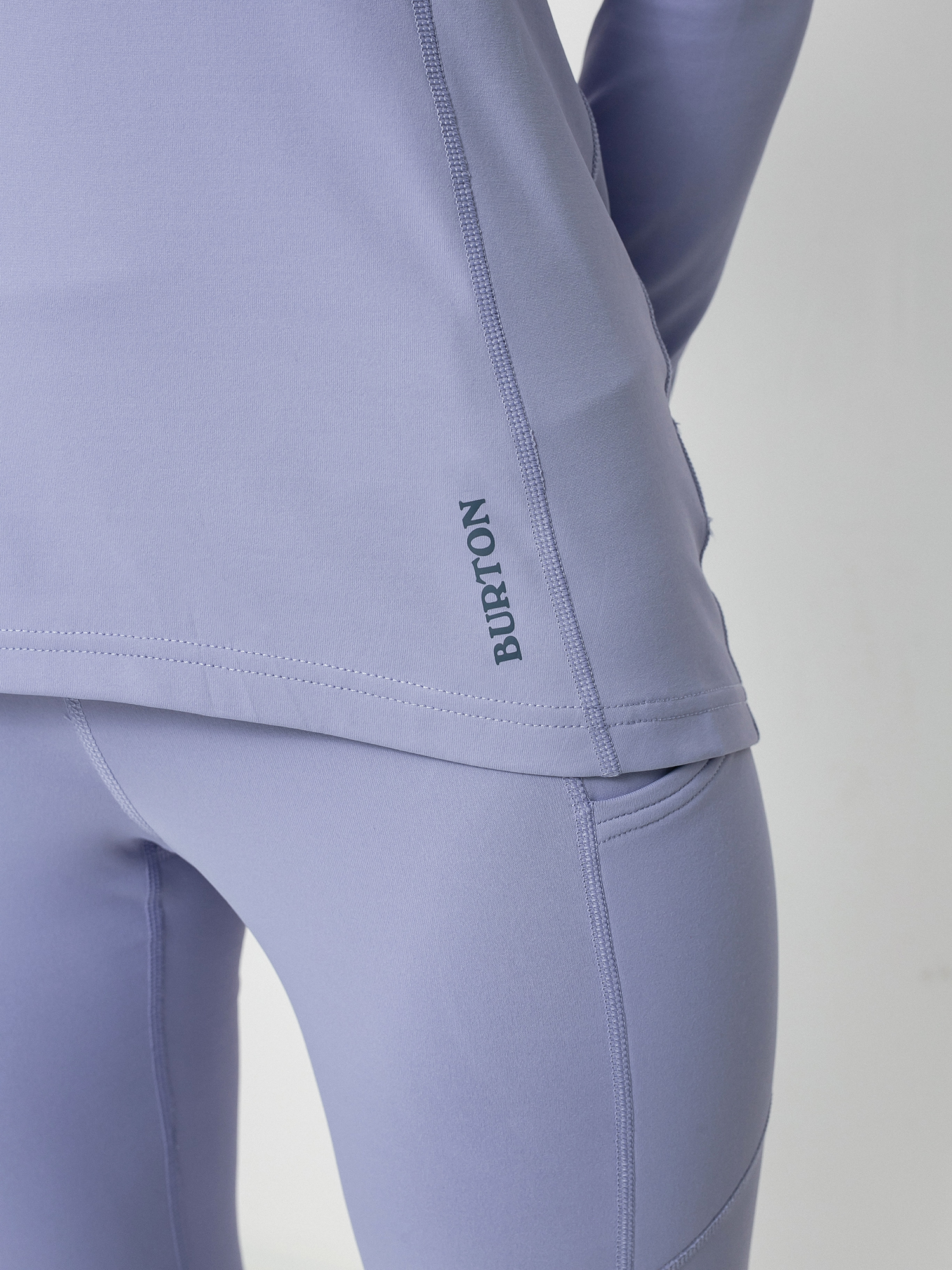 Női Burton Heavyweight X Base Layer Quarter Zip Hosszú ujjú thermo felső (foxglove violet)