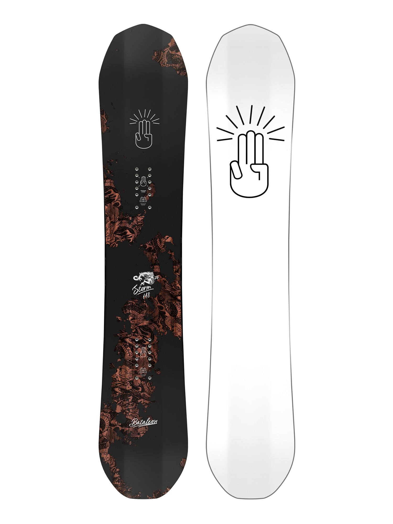 Női Bataleon Storm Snowboard (white/black)