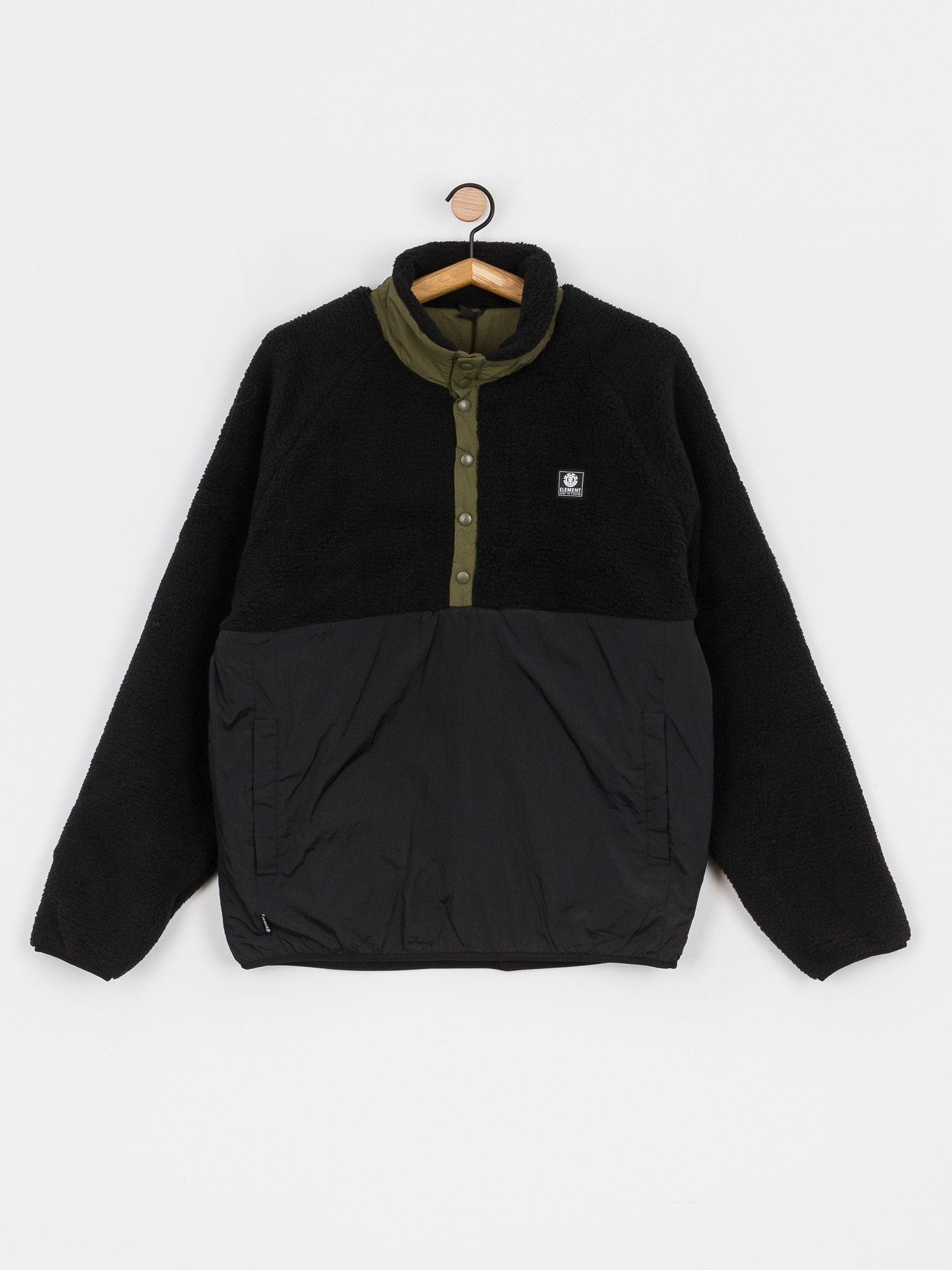 Element Mountain Sherpa 1/4 Pulóver (flint black)