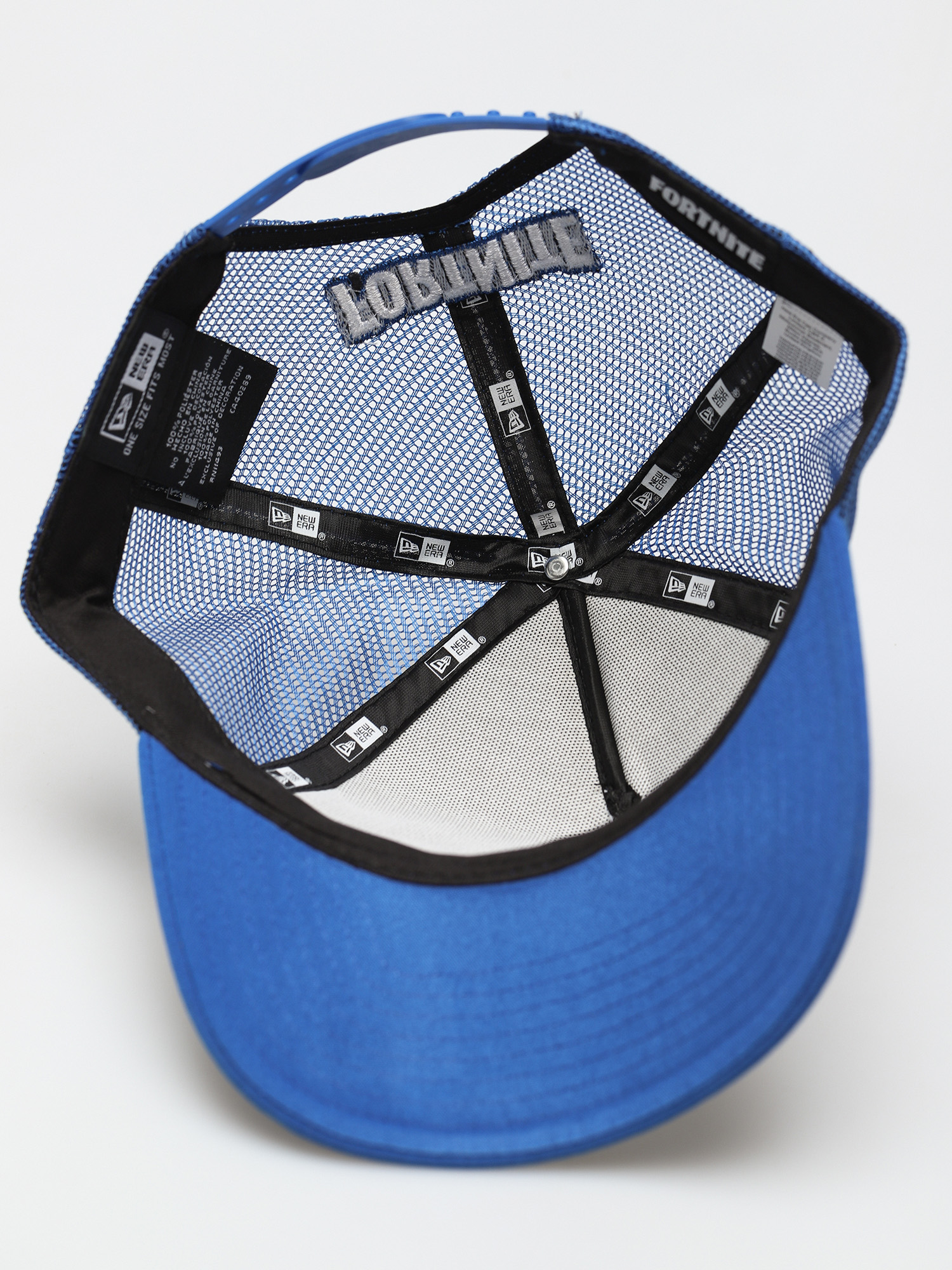 New Era Fortnite Battle Bus Trucker Baseball sapka (white/blue)