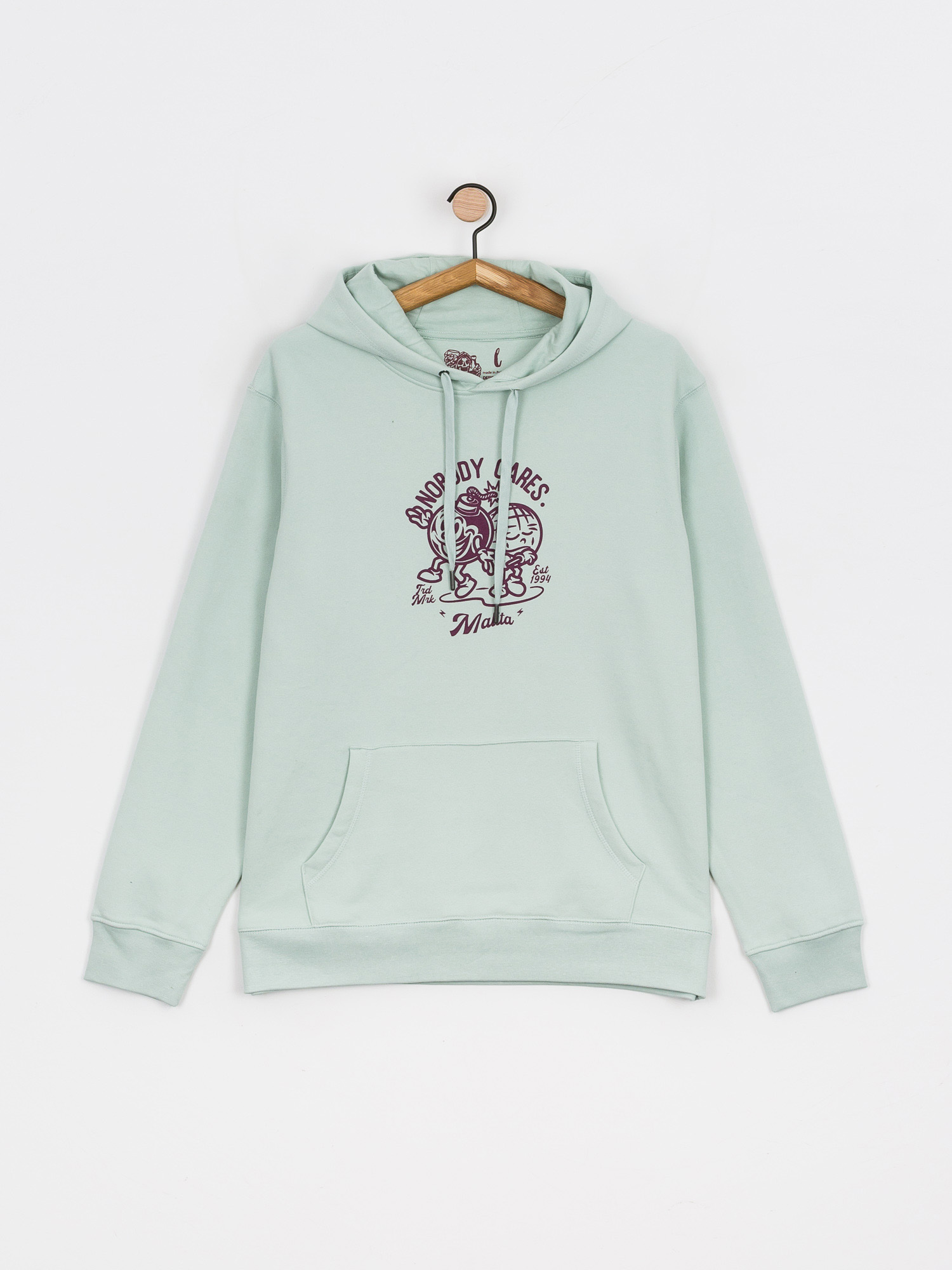 Malita Nobody Cares HD Kapucnis pulóver (pistachio)