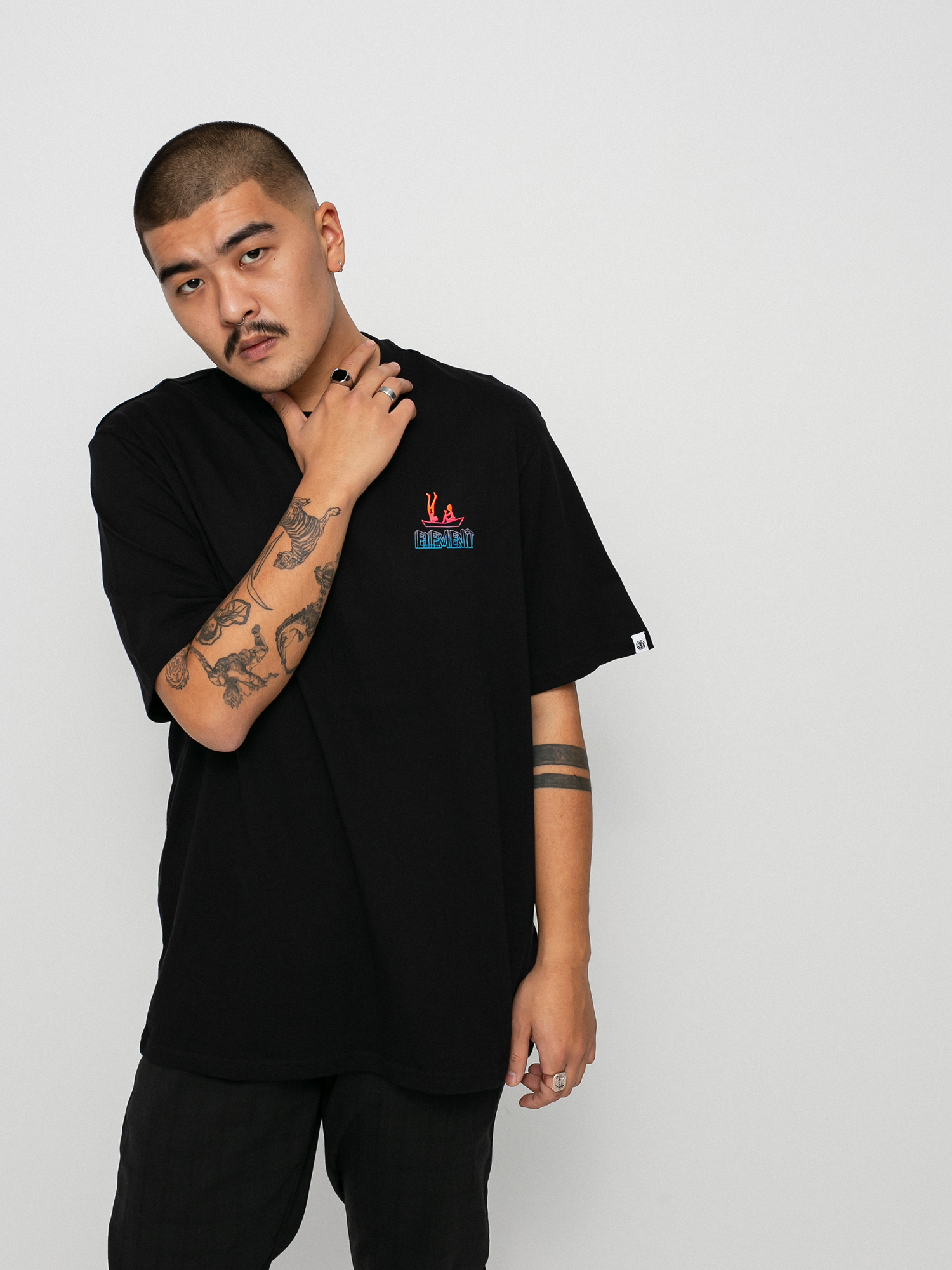 Element Cabeza póló (flint black)