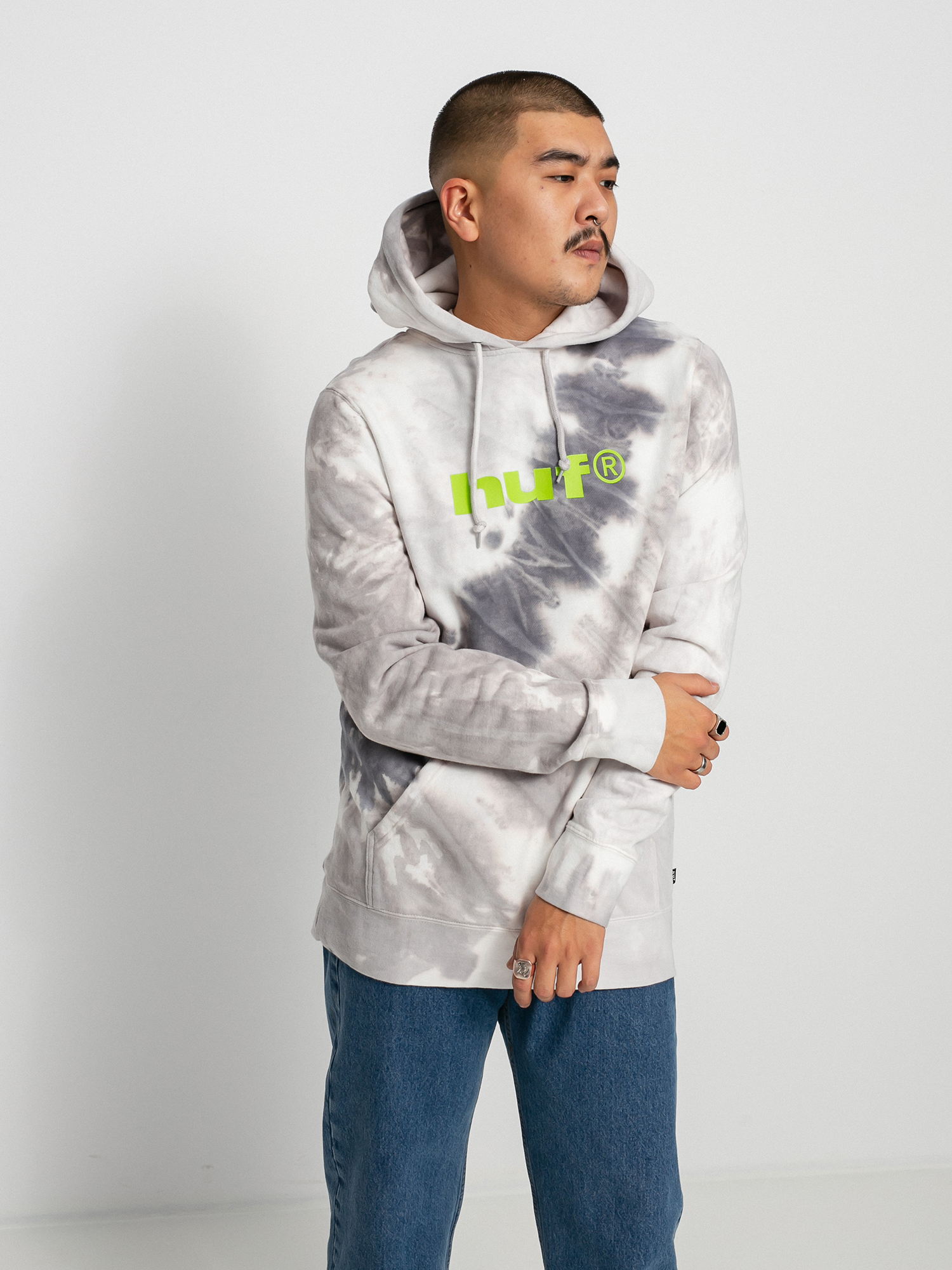 HUF Lo-Fi Tiedye HD Kapucnis pulóver (black)