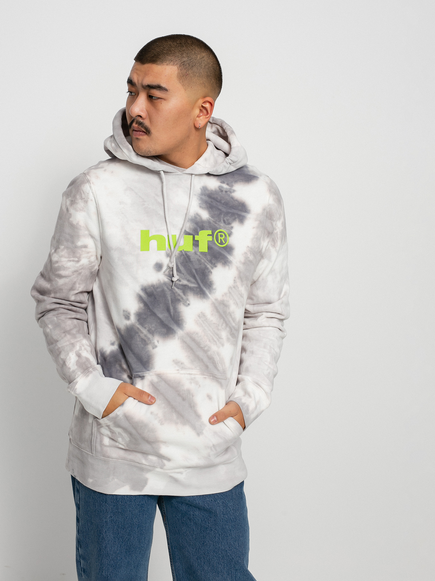 HUF Lo-Fi Tiedye HD Kapucnis pulóver (black)