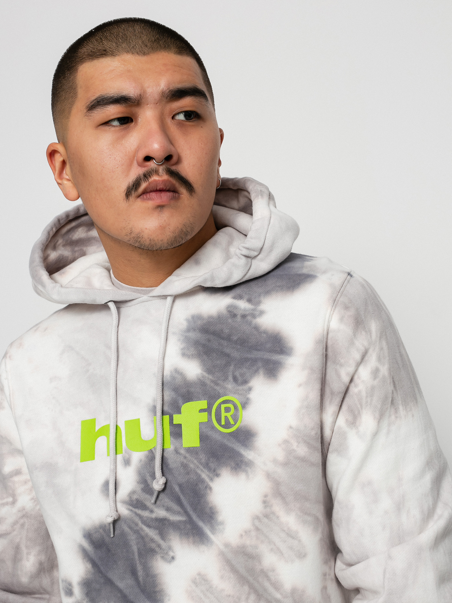 HUF Lo-Fi Tiedye HD Kapucnis pulóver (black)