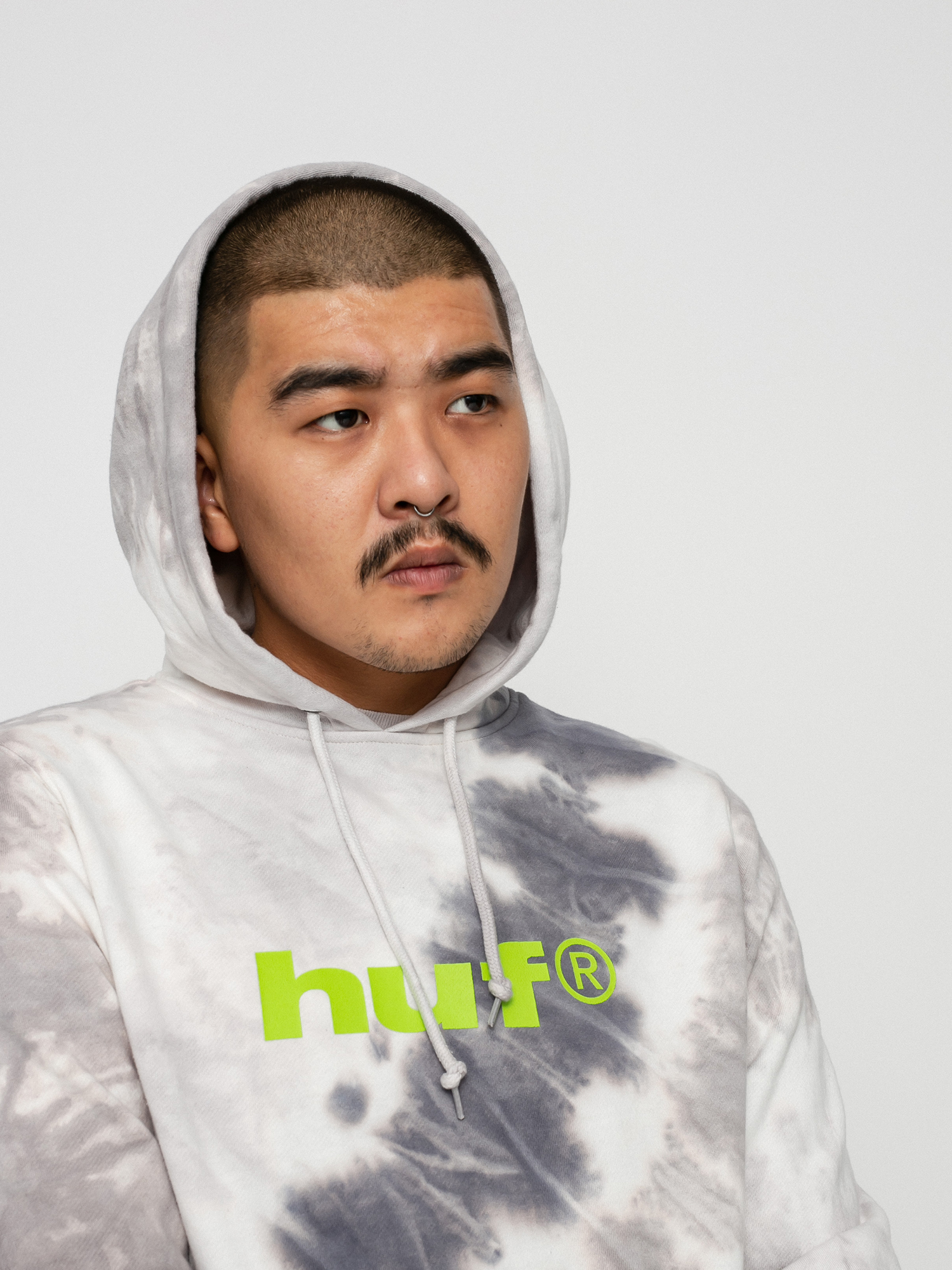 HUF Lo-Fi Tiedye HD Kapucnis pulóver (black)