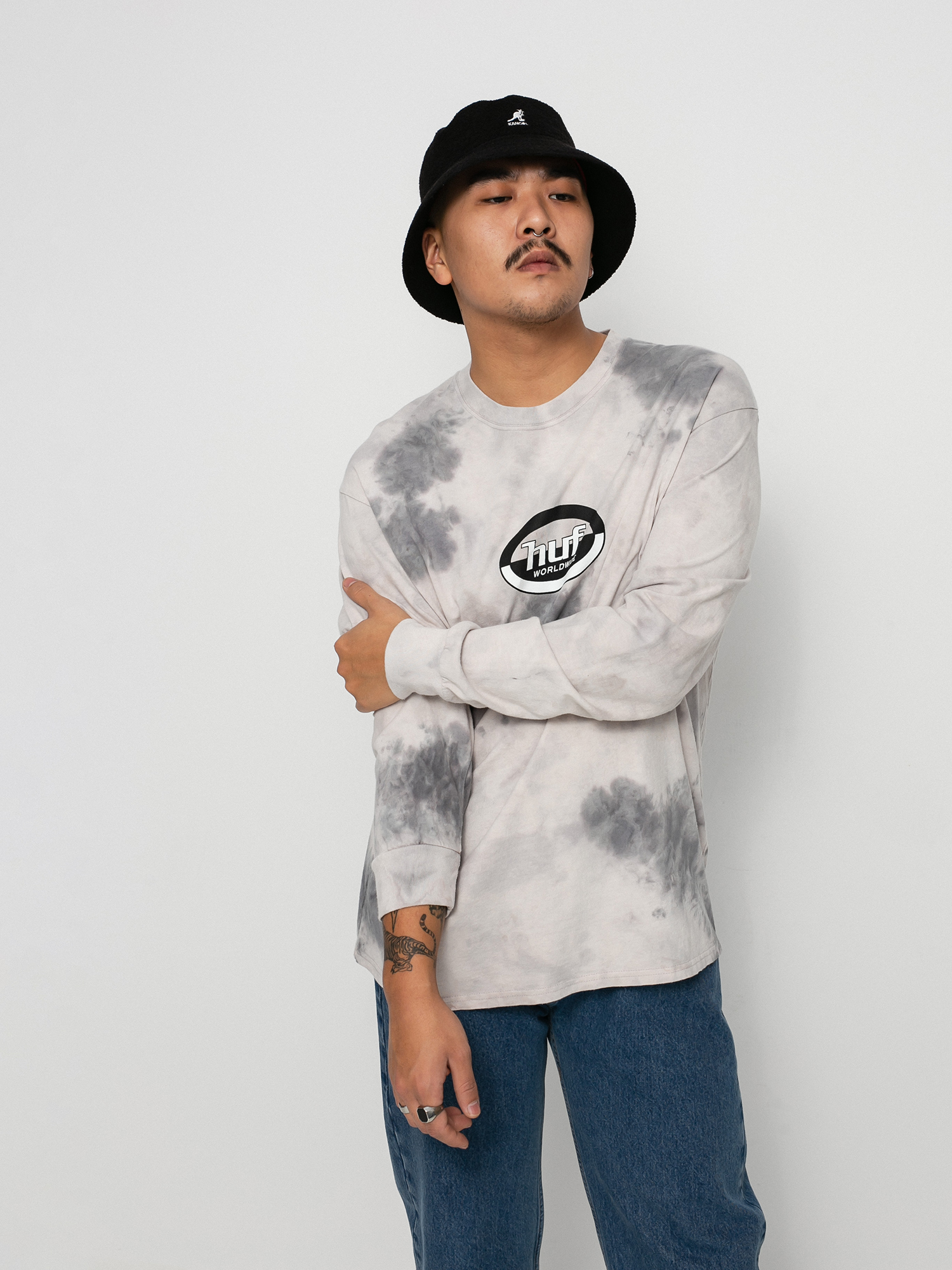 HUF Ellipse Logo Hosszú ujjú felső (frost gray)