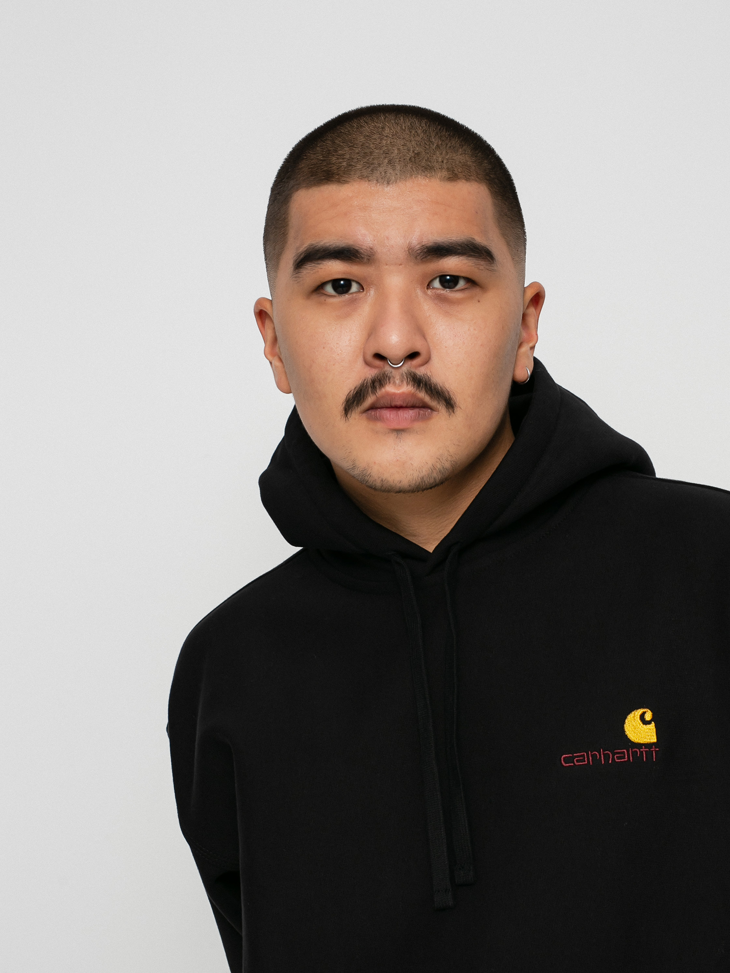Carhartt WIP American Script HD Kapucnis pulóver (black)
