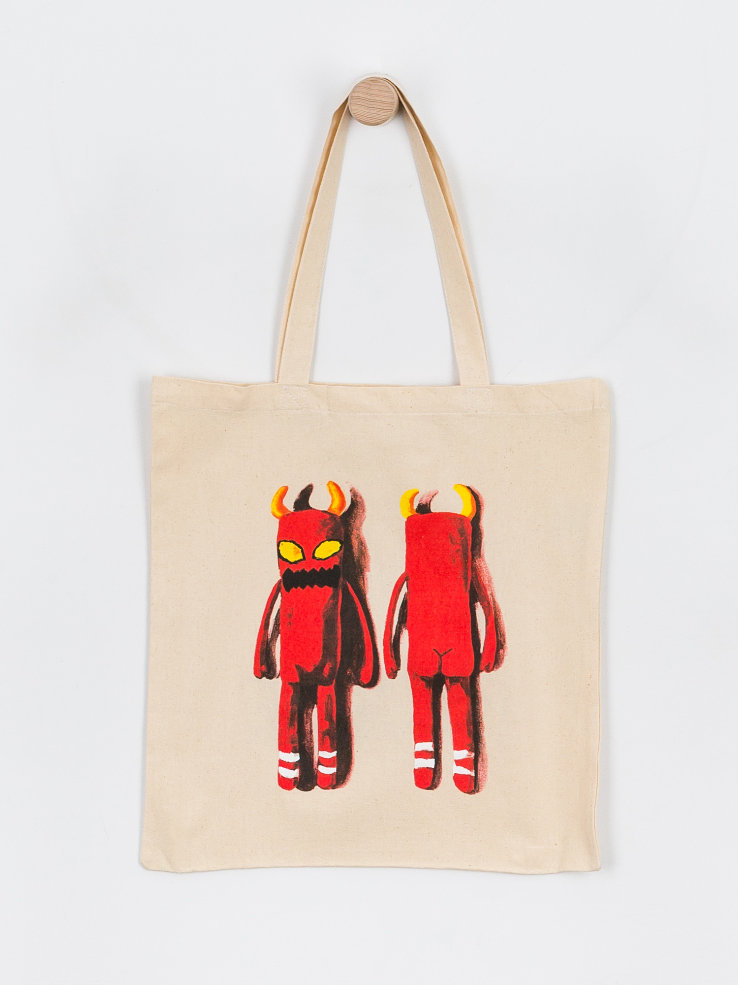 Toy Machine Monster Puppet Tote Táska (natural/red)