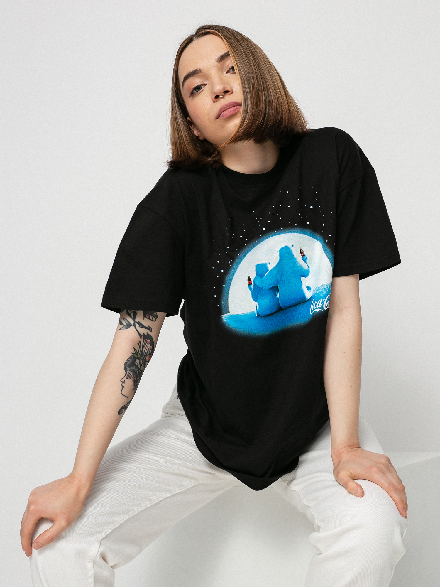 Local Heroes Coca Cola Polar Bear Póló Wmn (black)