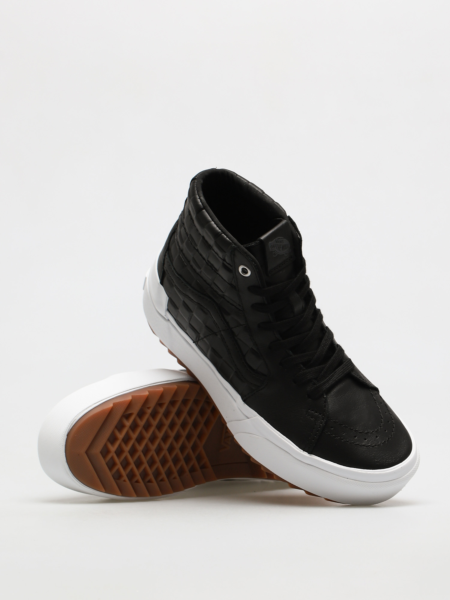 Vans Sk8 Hi Stacked Cipők (emboss check/black/true white)