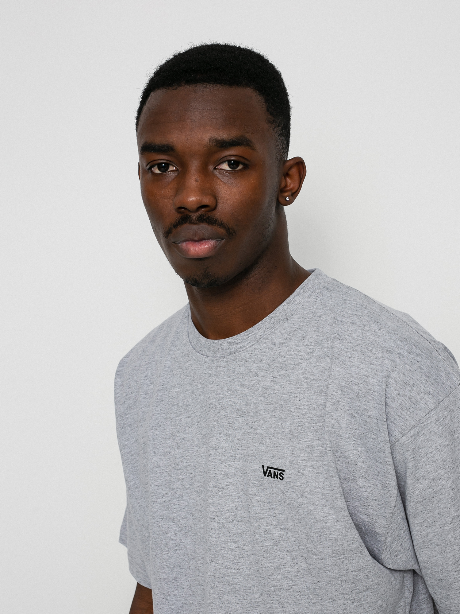 Vans Left Chest Logo Póló (athletic heather/black)