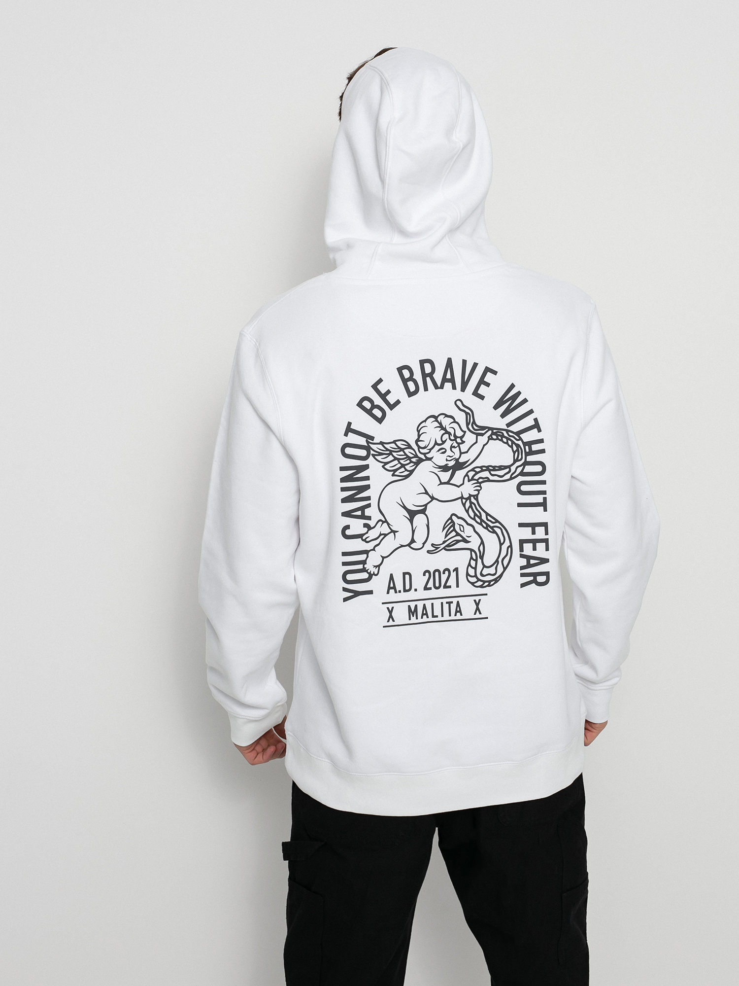 Malita Angel HD Kapucnis pulóver (white)