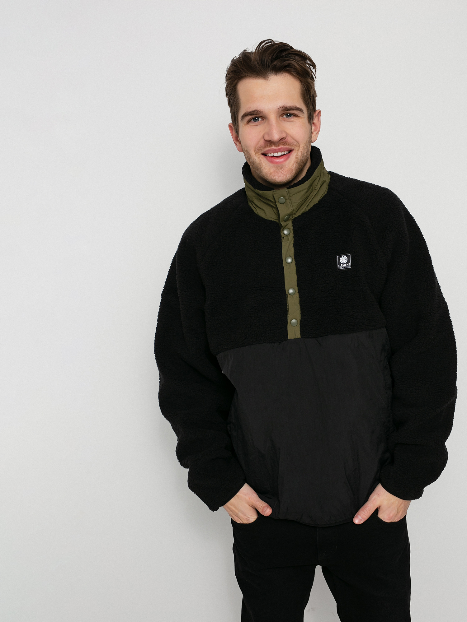 Element Mountain Sherpa 1/4 Pulóver (flint black)