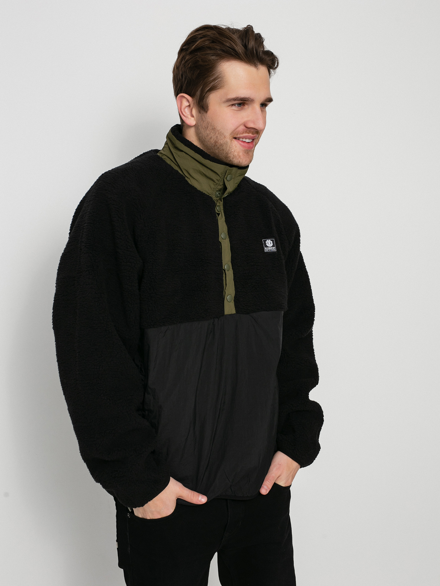 Element Mountain Sherpa 1/4 Pulóver (flint black)