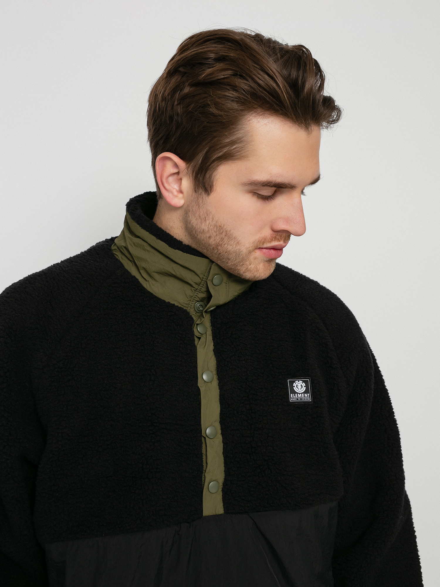 Element Mountain Sherpa 1/4 Pulóver (flint black)