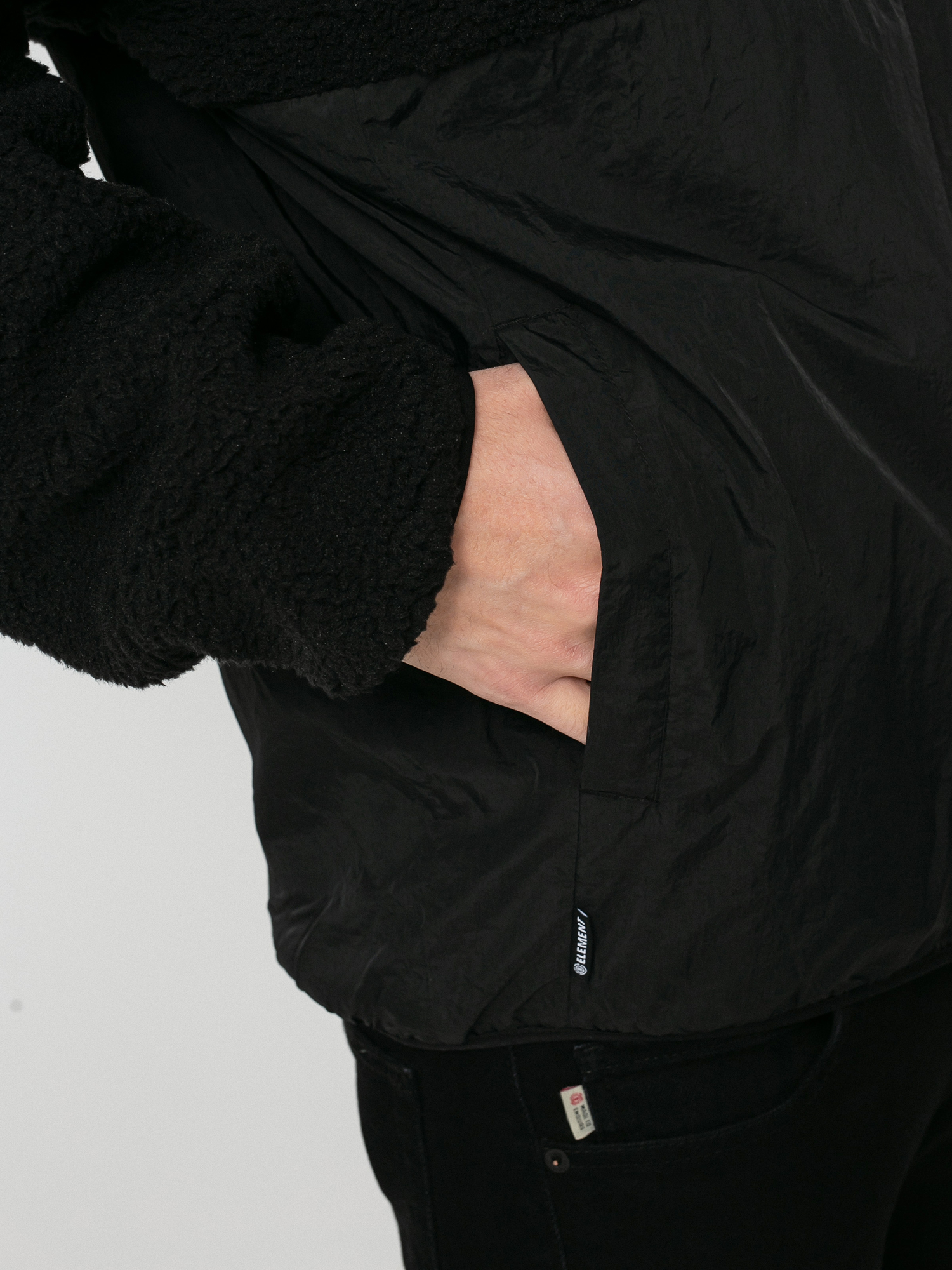 Element Mountain Sherpa 1/4 Pulóver (flint black)