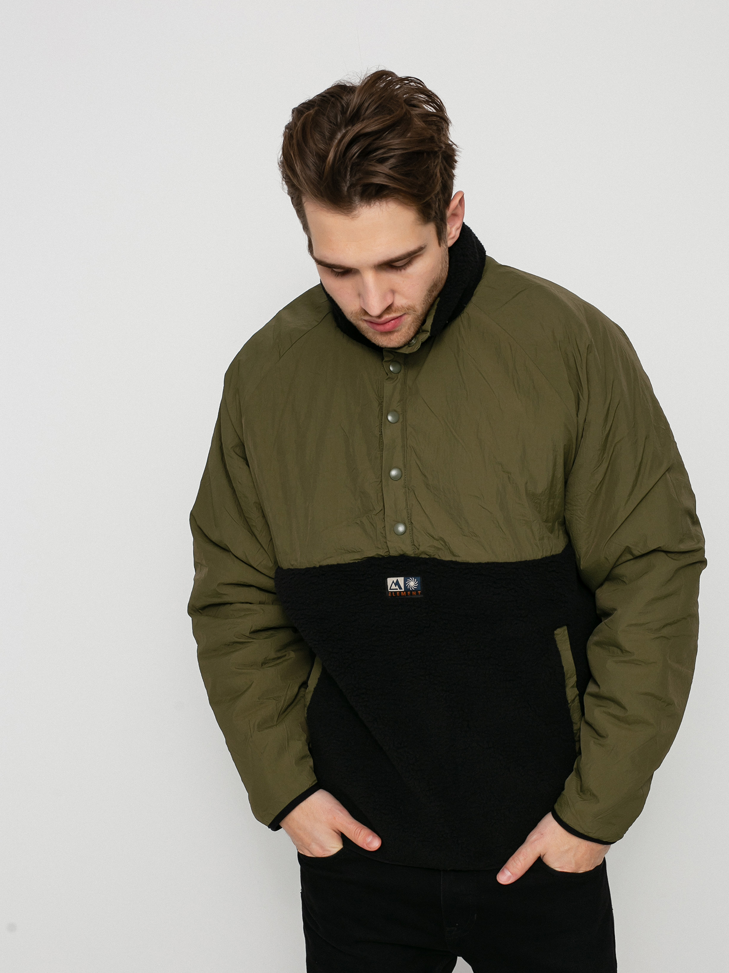 Element Mountain Sherpa 1/4 Pulóver (flint black)