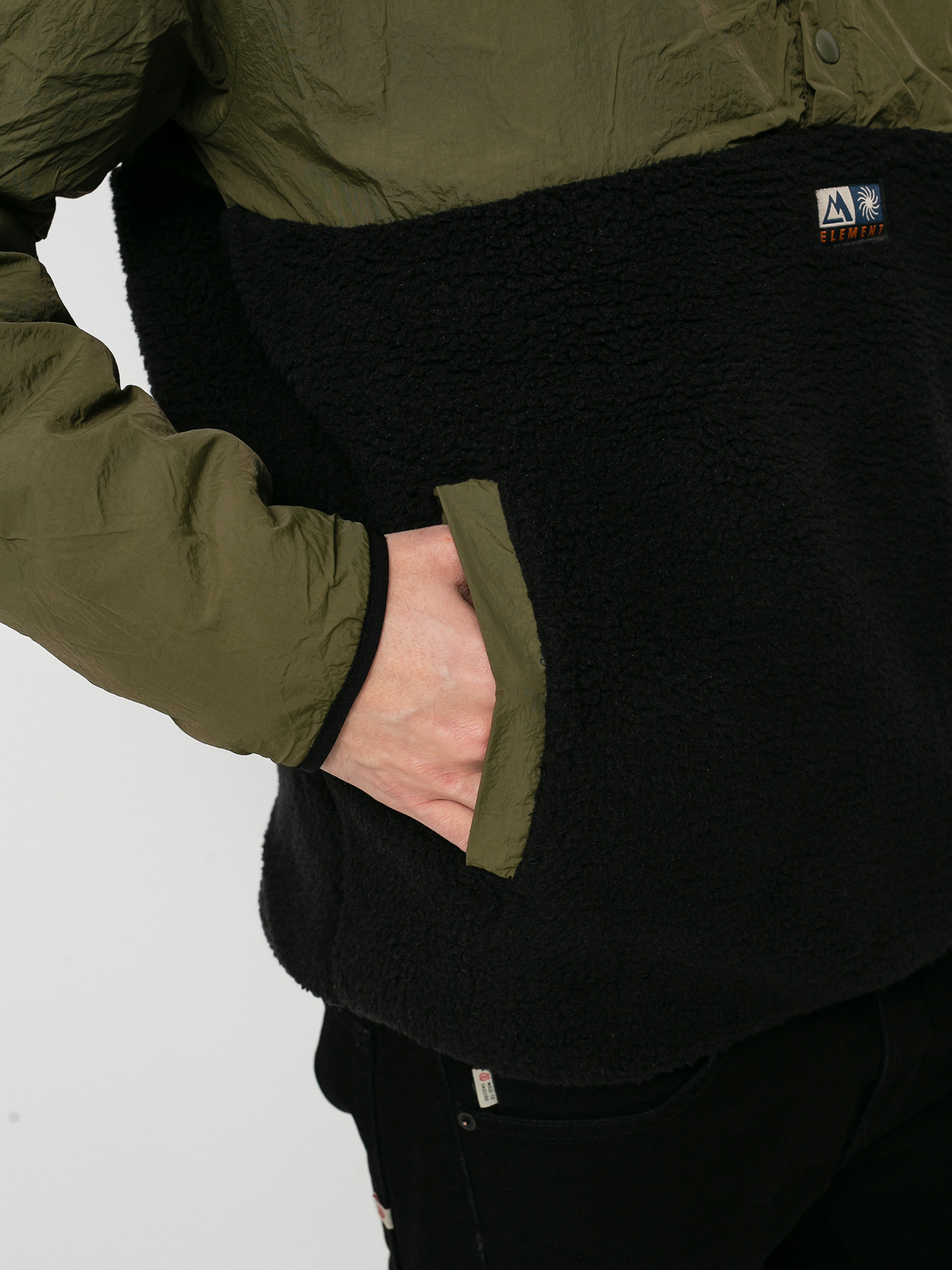 Element Mountain Sherpa 1/4 Pulóver (flint black)