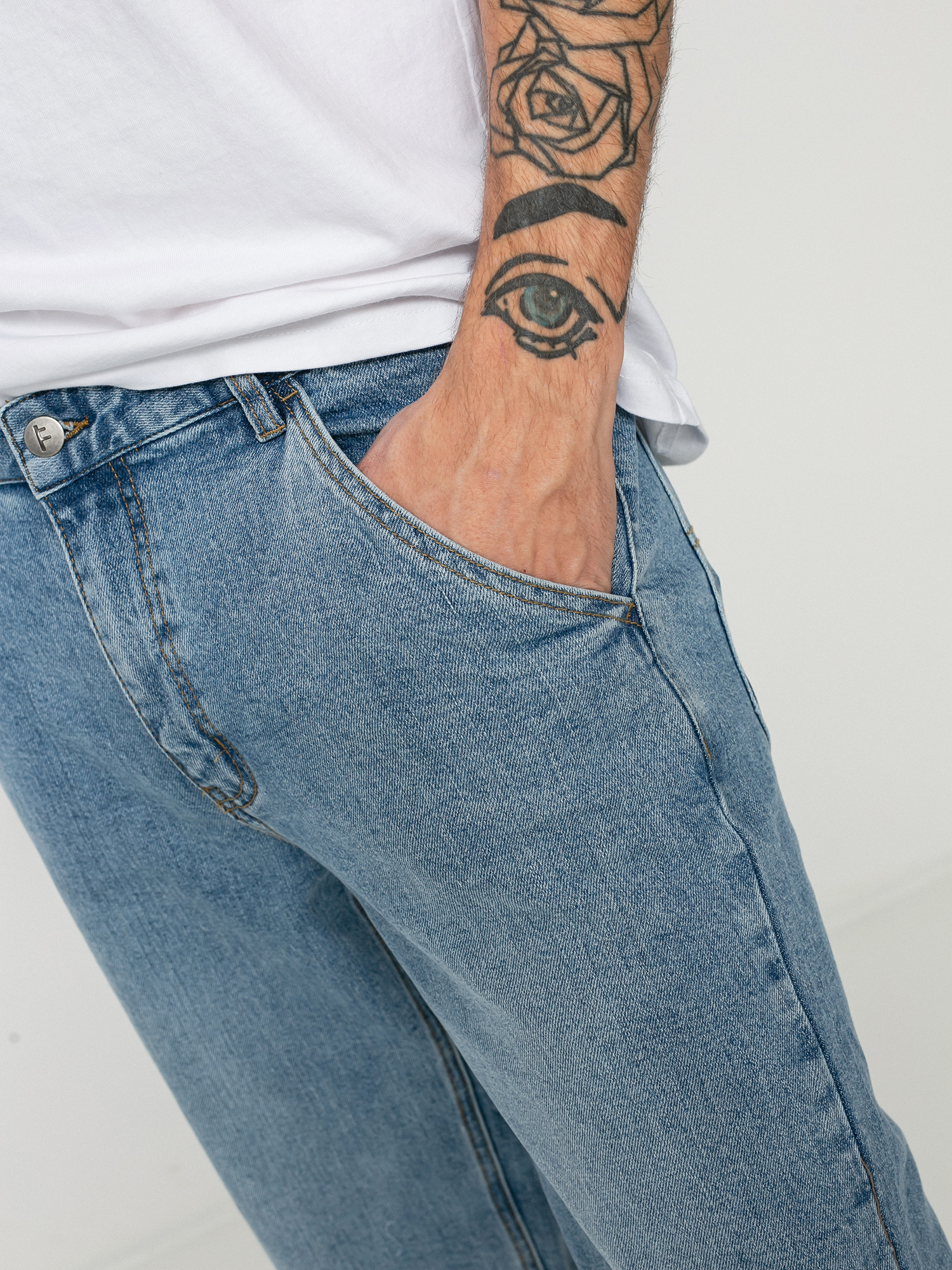 Former Distend Baggy Kisnadrág (washed blue)