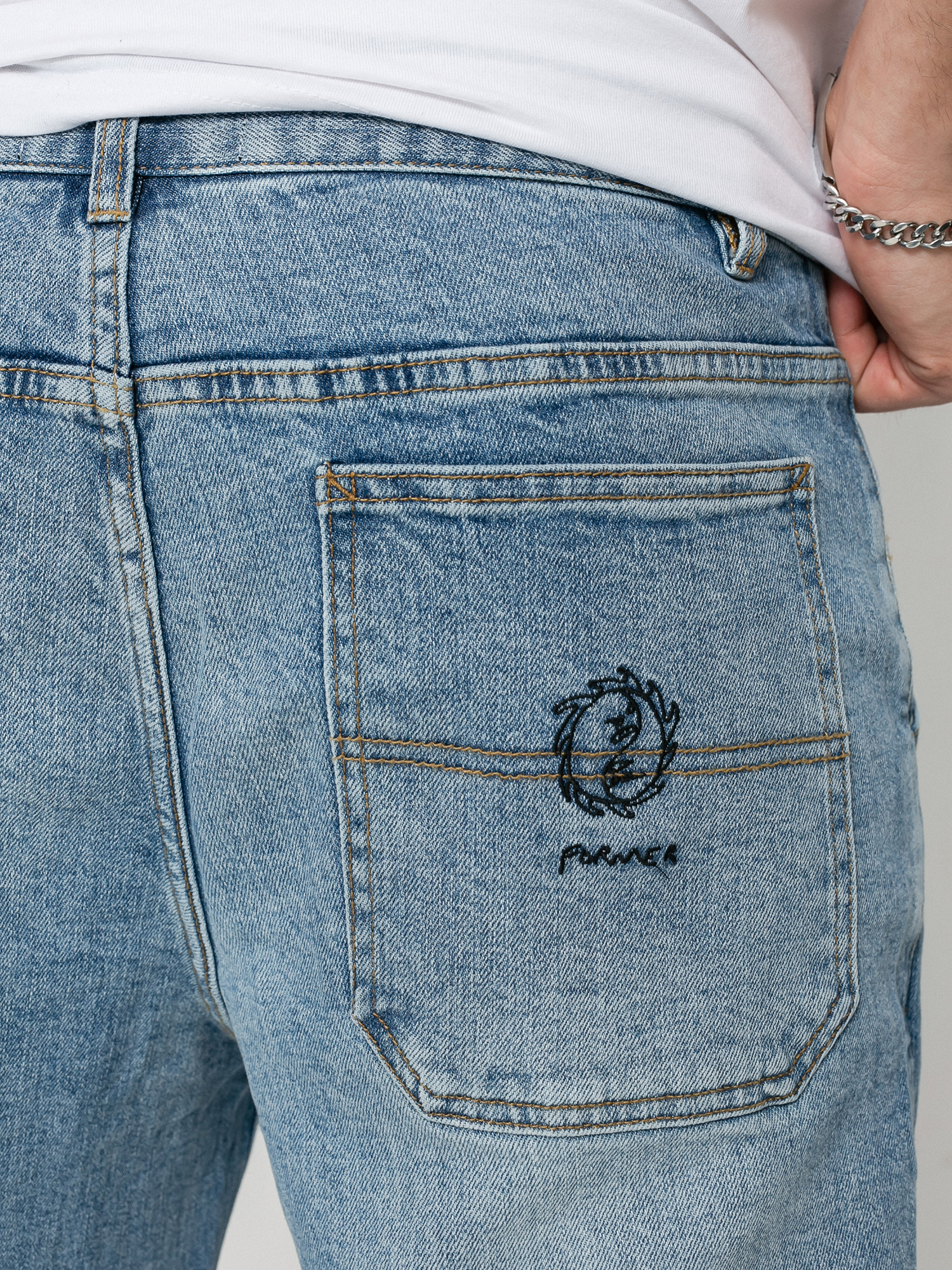 Former Distend Baggy Kisnadrág (washed blue)