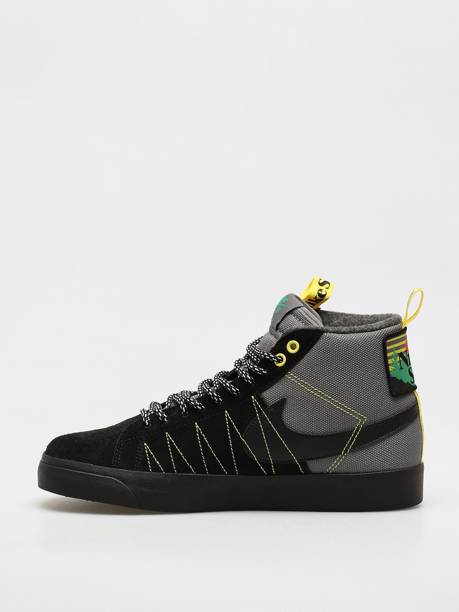 Nike SB Zoom Blazer Mid Premium Cipők (cool grey/black white yellow strike)