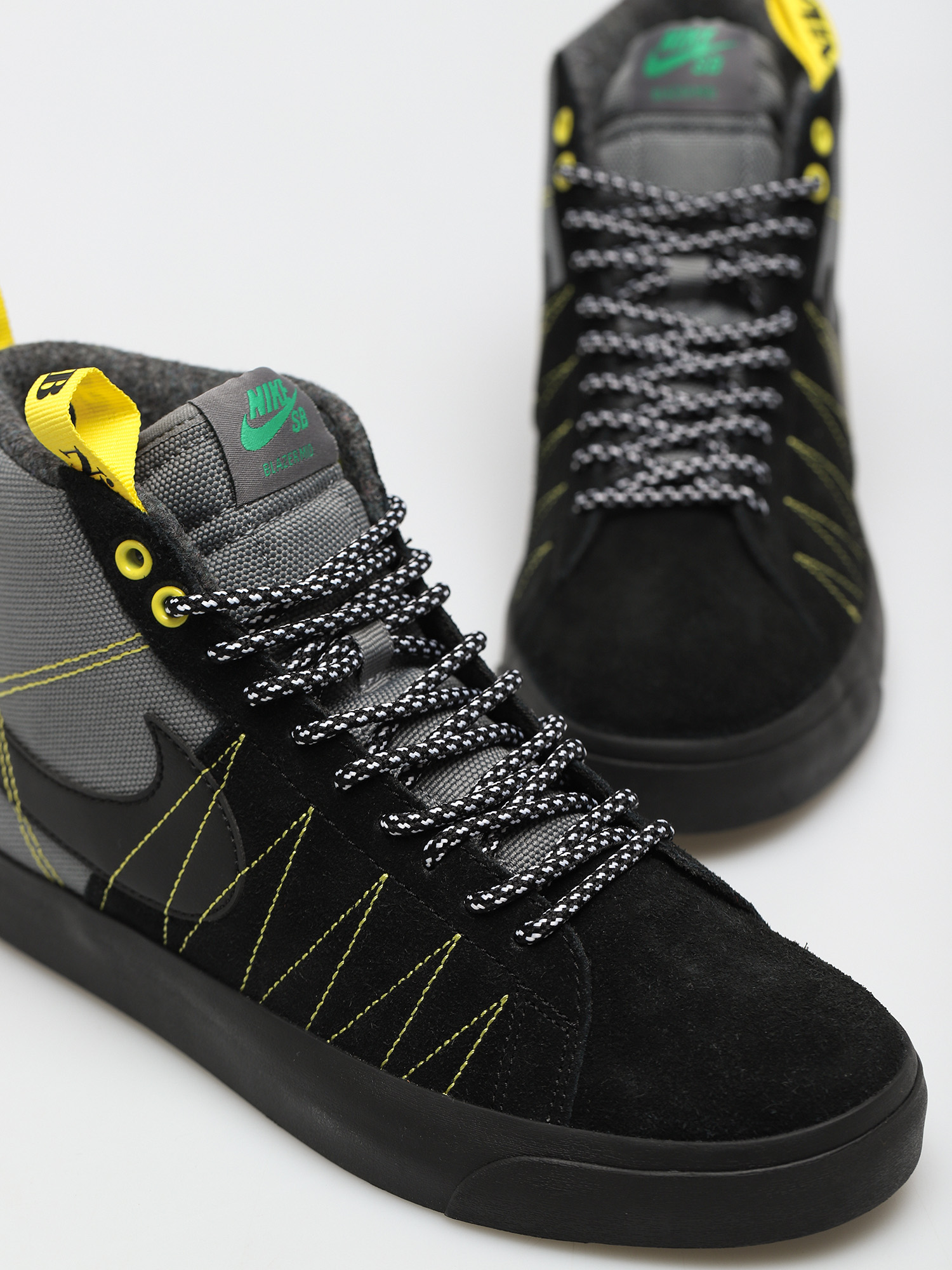 Nike SB Zoom Blazer Mid Premium Cipők (cool grey/black white yellow strike)