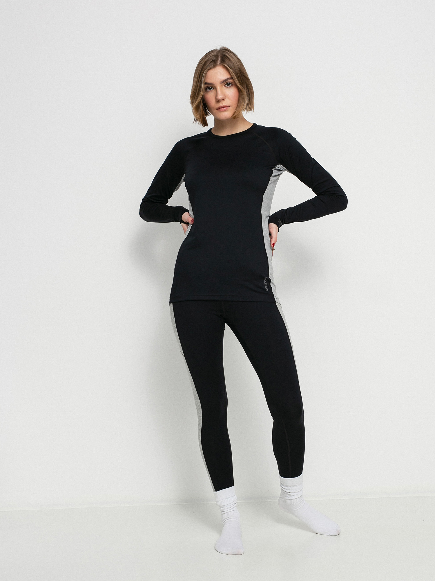 Női Burton Midweight X Base Layer Hosszú ujjú thermo felső (true black)