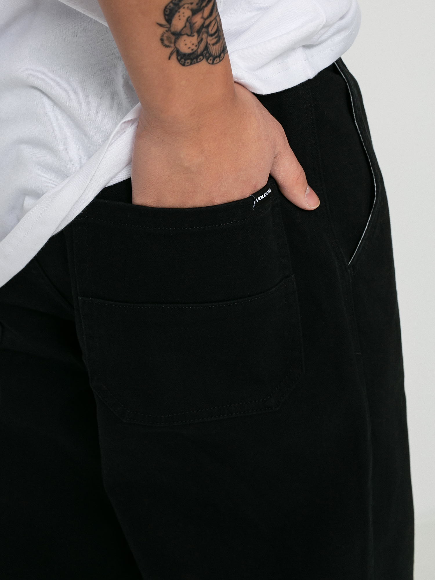 Volcom Billow Plus Denim Kisnadrág (black)