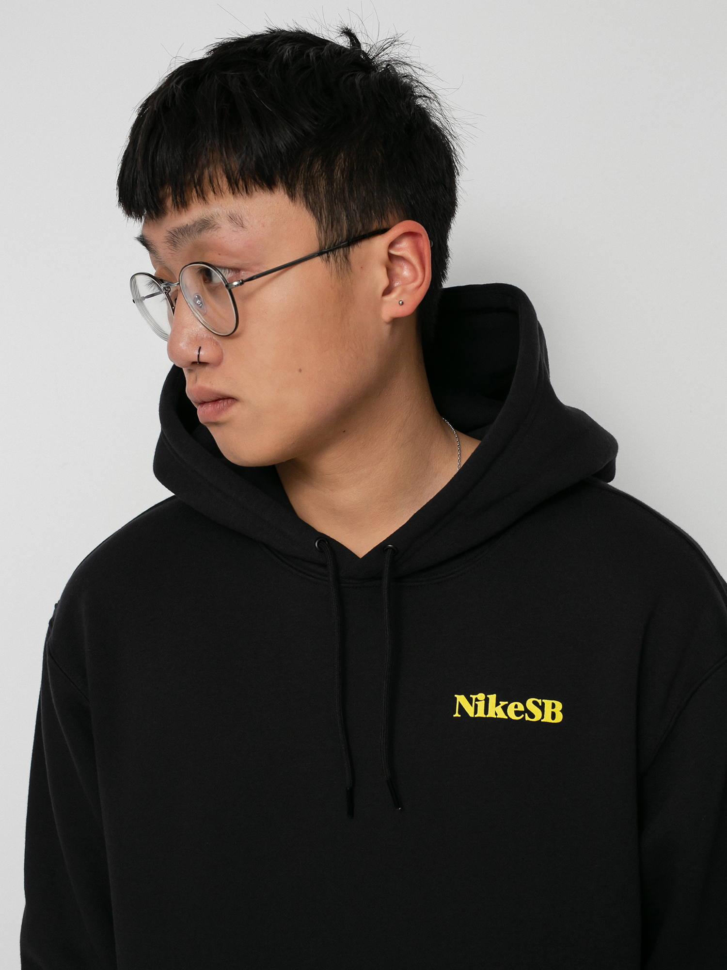 Nike SB One Off HD Kapucnis pulóver (black/yellow strike)