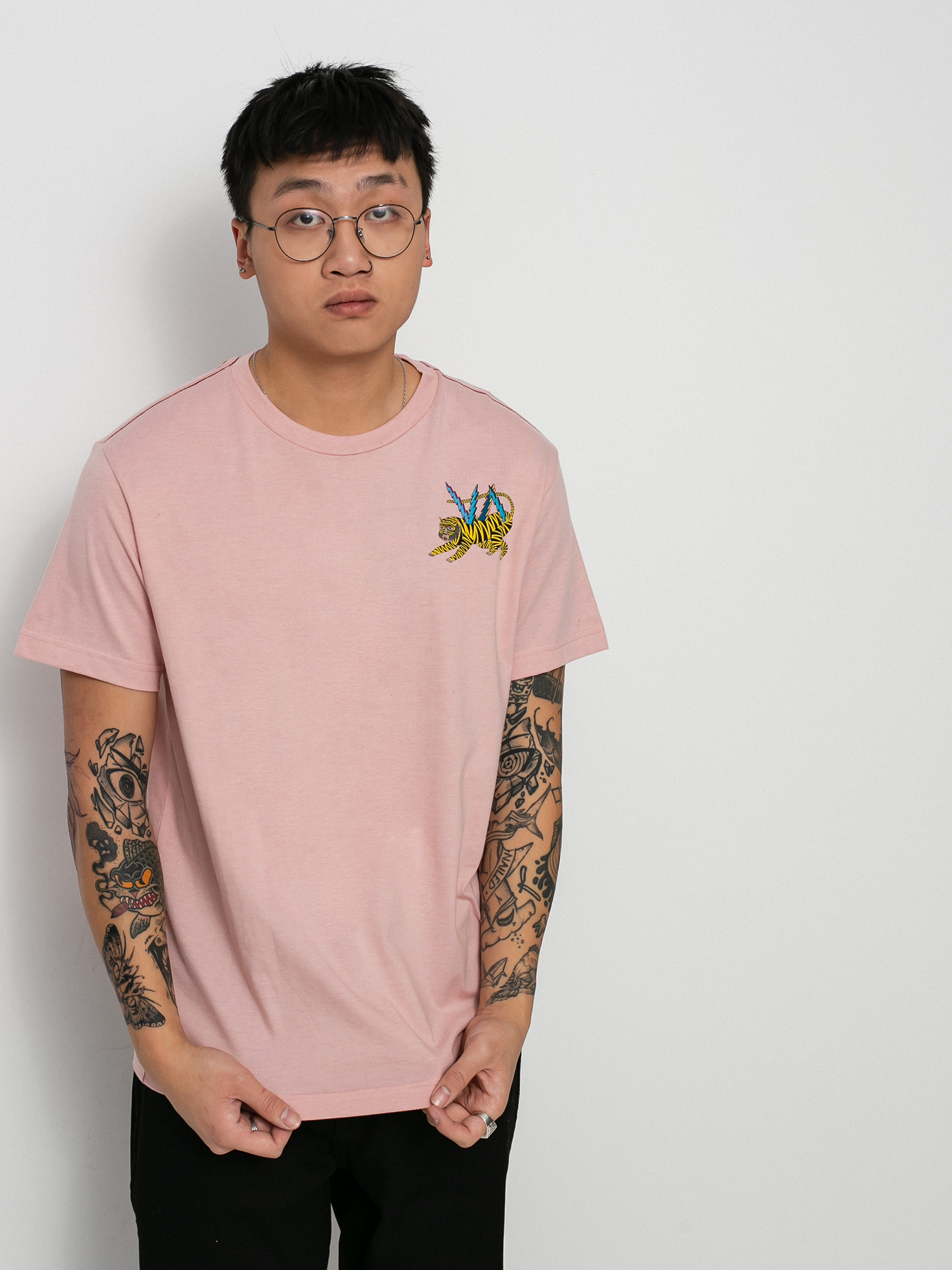 RVCA Ml Tiger póló (pale mauve)