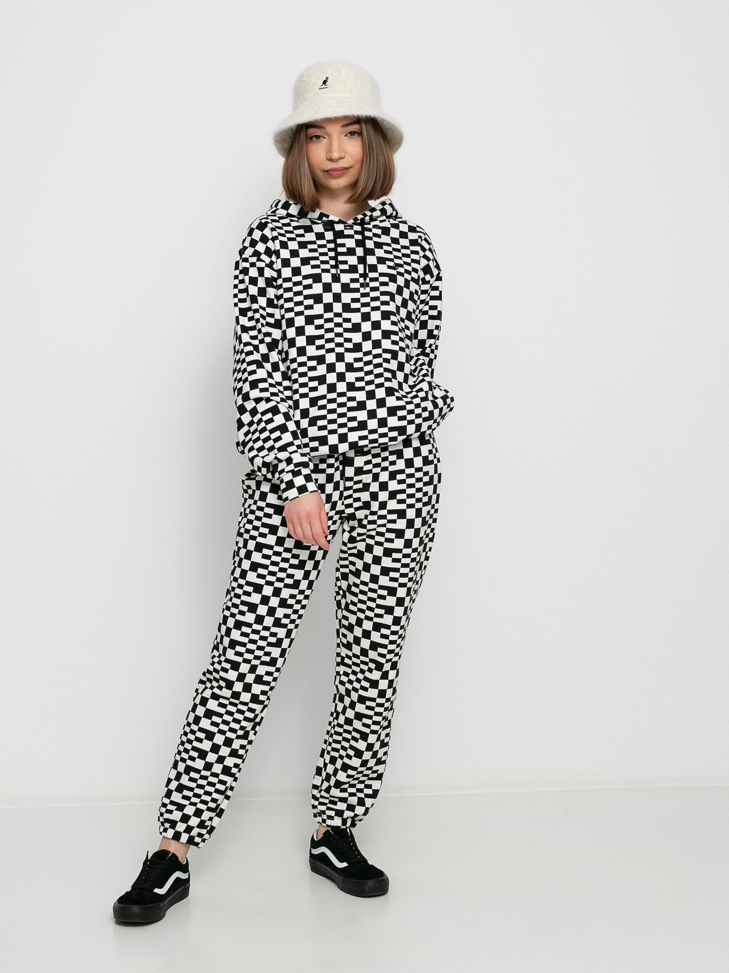 Volcom Check U Out HD Kapucnis pulóver Wmn (black white)